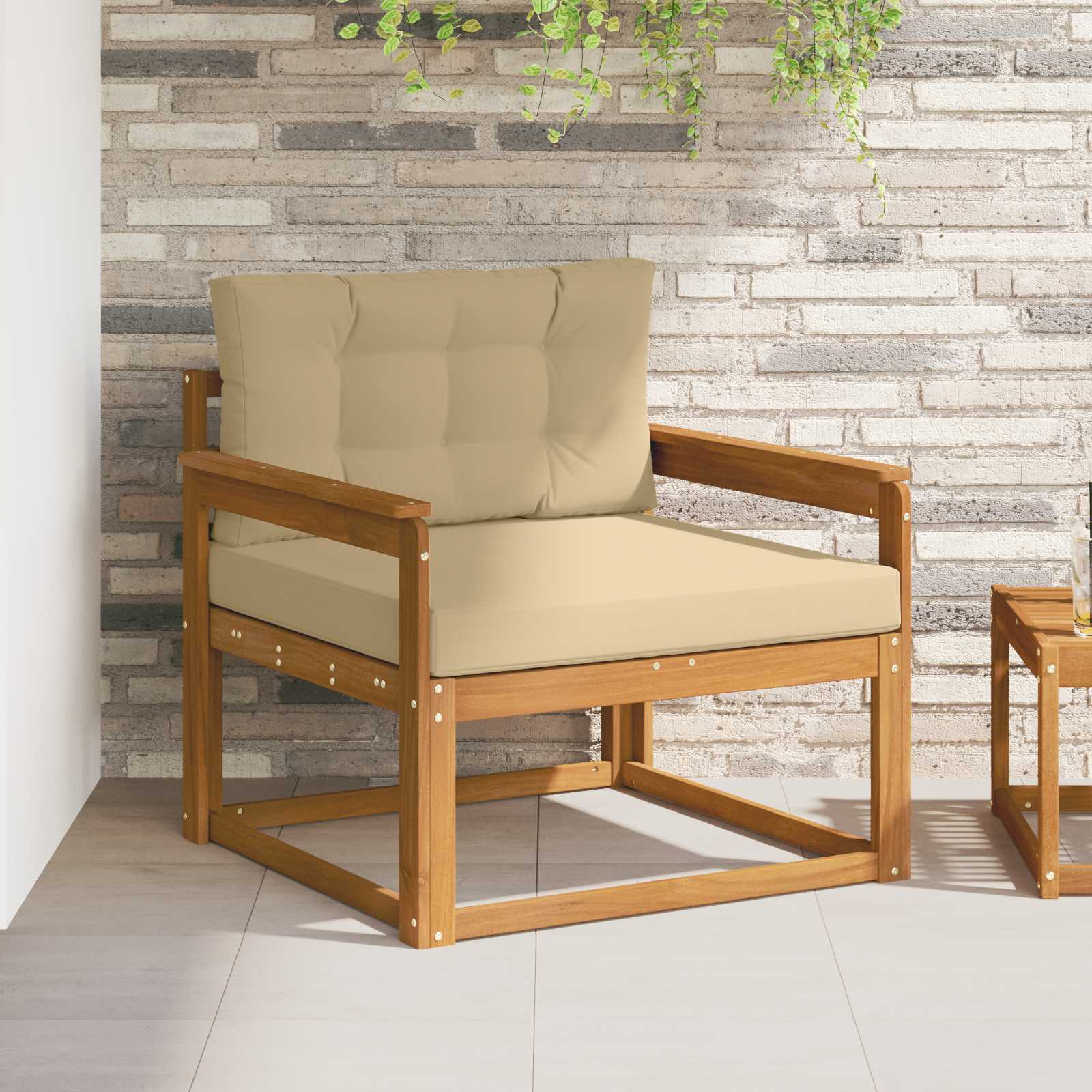 vidaXL Buiten Midden Sofa Massief Acaciahout Naturel
