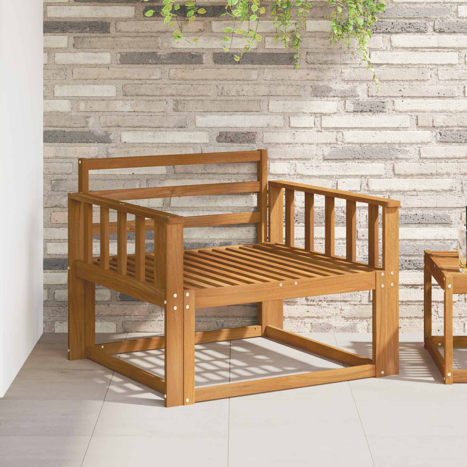 vidaXL Buiten Midden Sofa Massief Acaciahout Naturel
