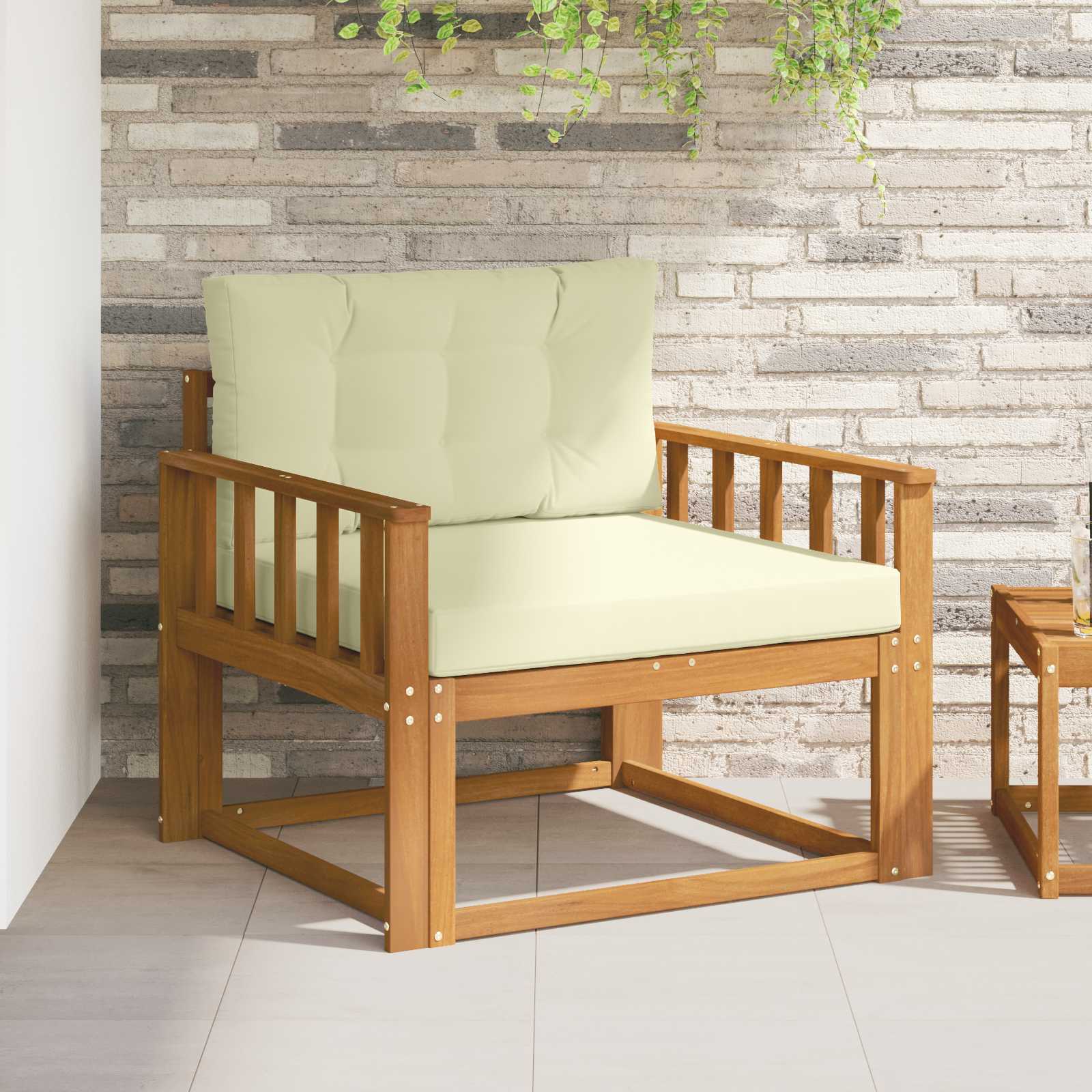 vidaXL Buiten Midden Sofa Massief Acaciahout Naturel