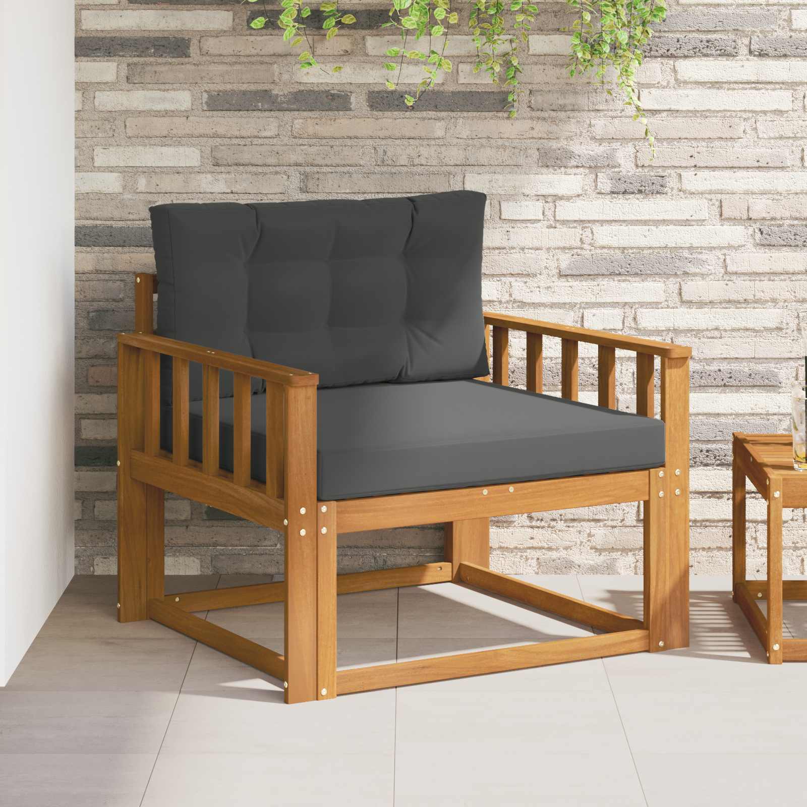 vidaXL Buiten Midden Sofa Massief Acaciahout Naturel