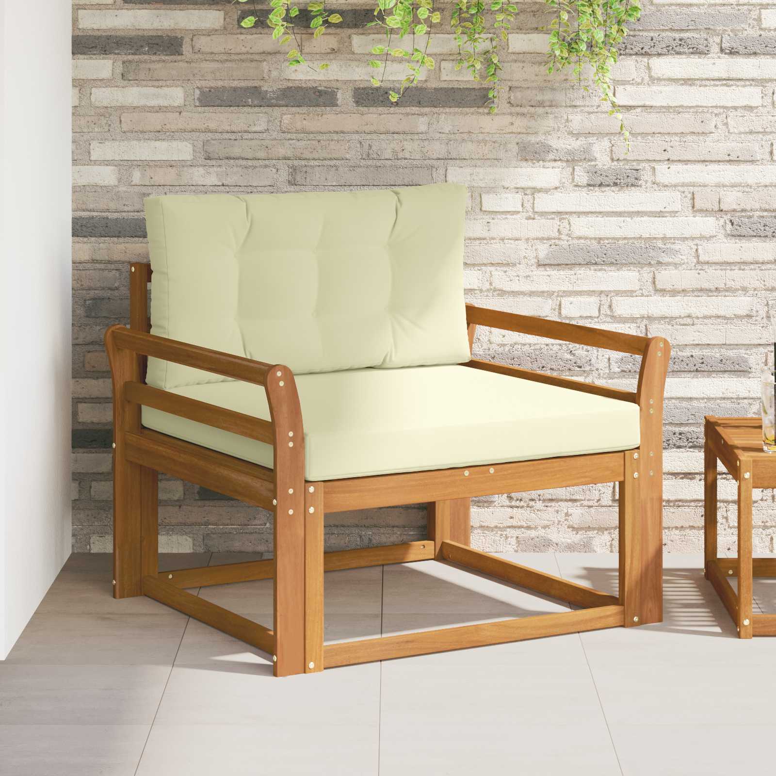 vidaXL Buiten Midden Sofa Massief Acaciahout Naturel