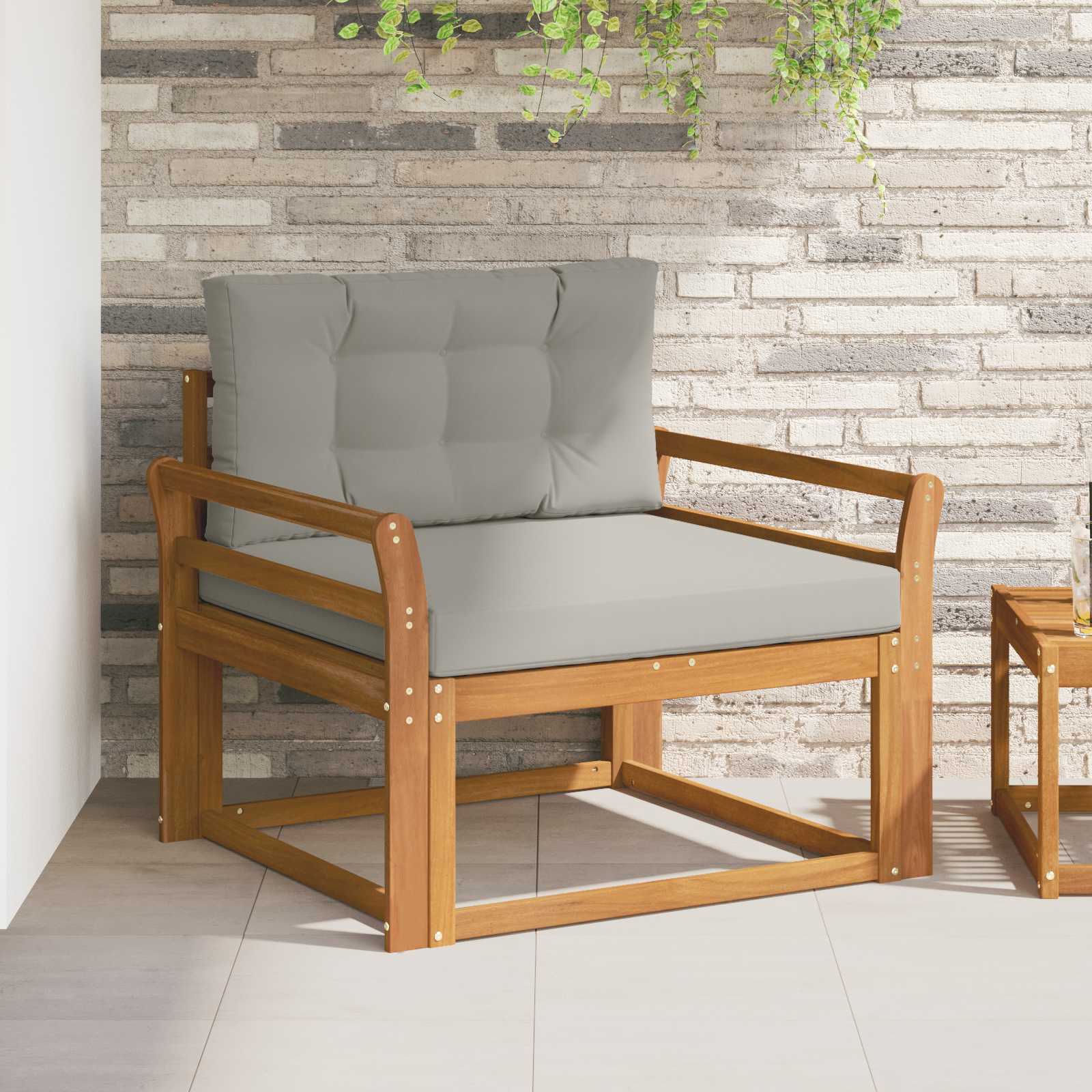 vidaXL Buiten Midden Sofa Massief Acaciahout Naturel