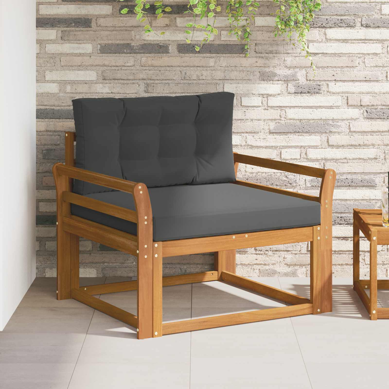 vidaXL Buiten Midden Sofa Massief Acaciahout Naturel