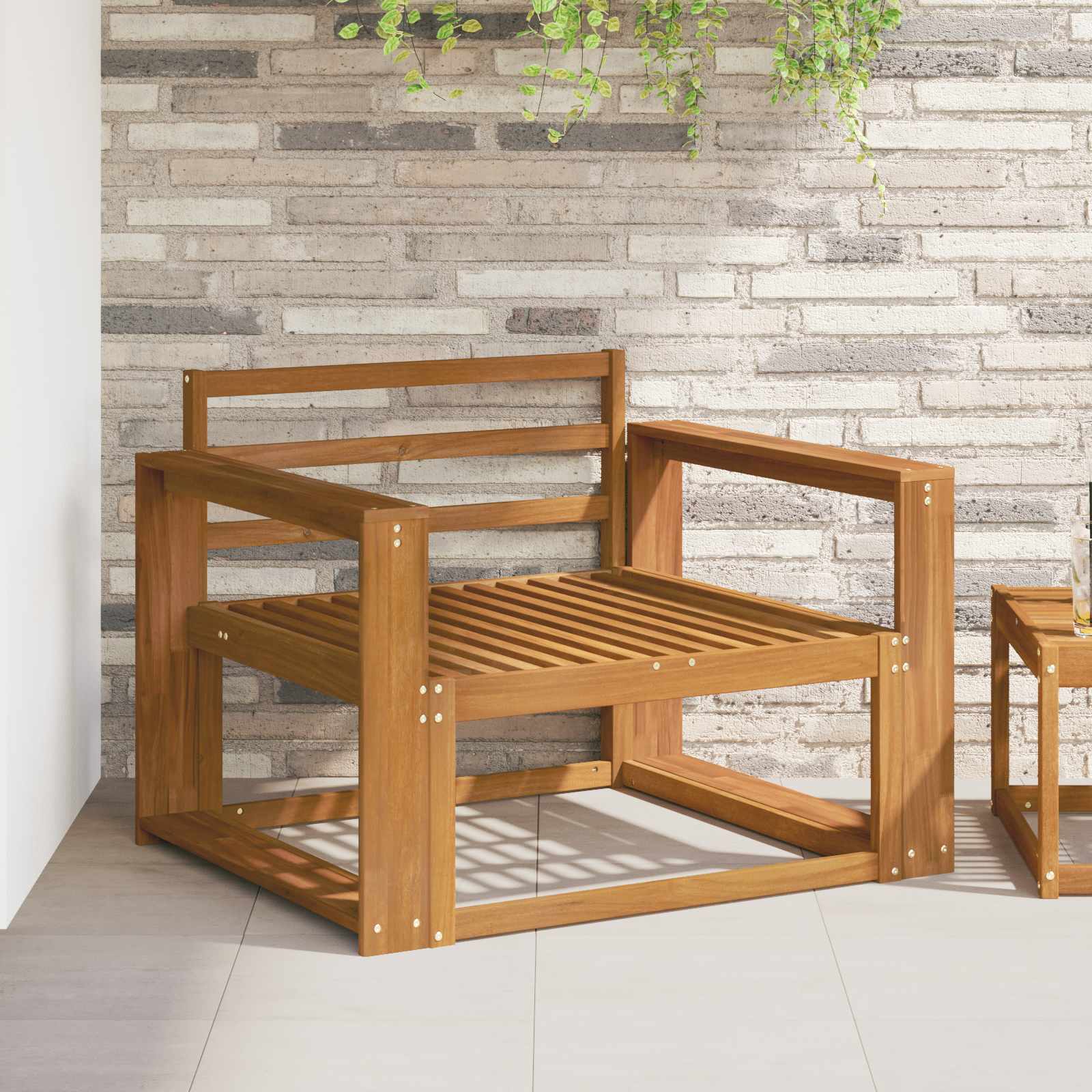 vidaXL Buiten Midden Sofa Massief Acaciahout Naturel