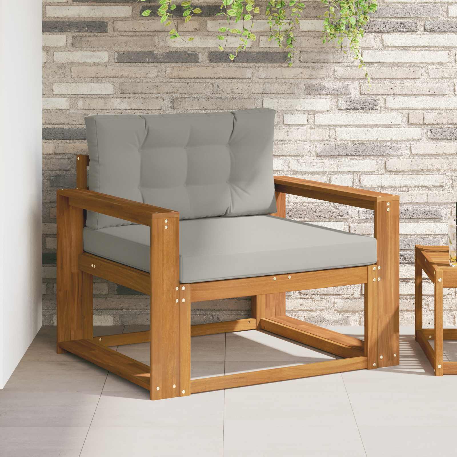 vidaXL Buiten Midden Sofa Massief Acaciahout Naturel