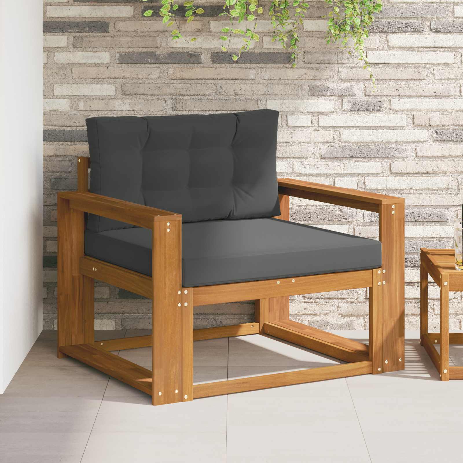 vidaXL Buiten Midden Sofa Massief Acaciahout Naturel