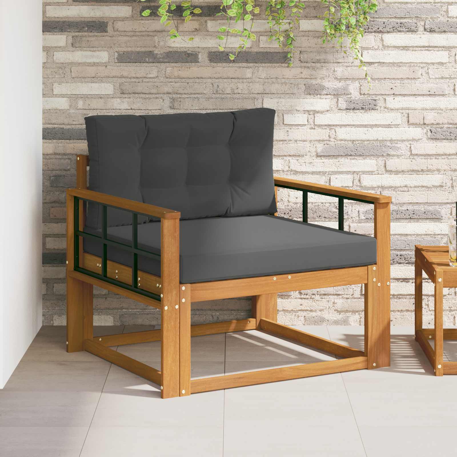 vidaXL Buiten Midden Sofa Massief Acaciahout Naturel