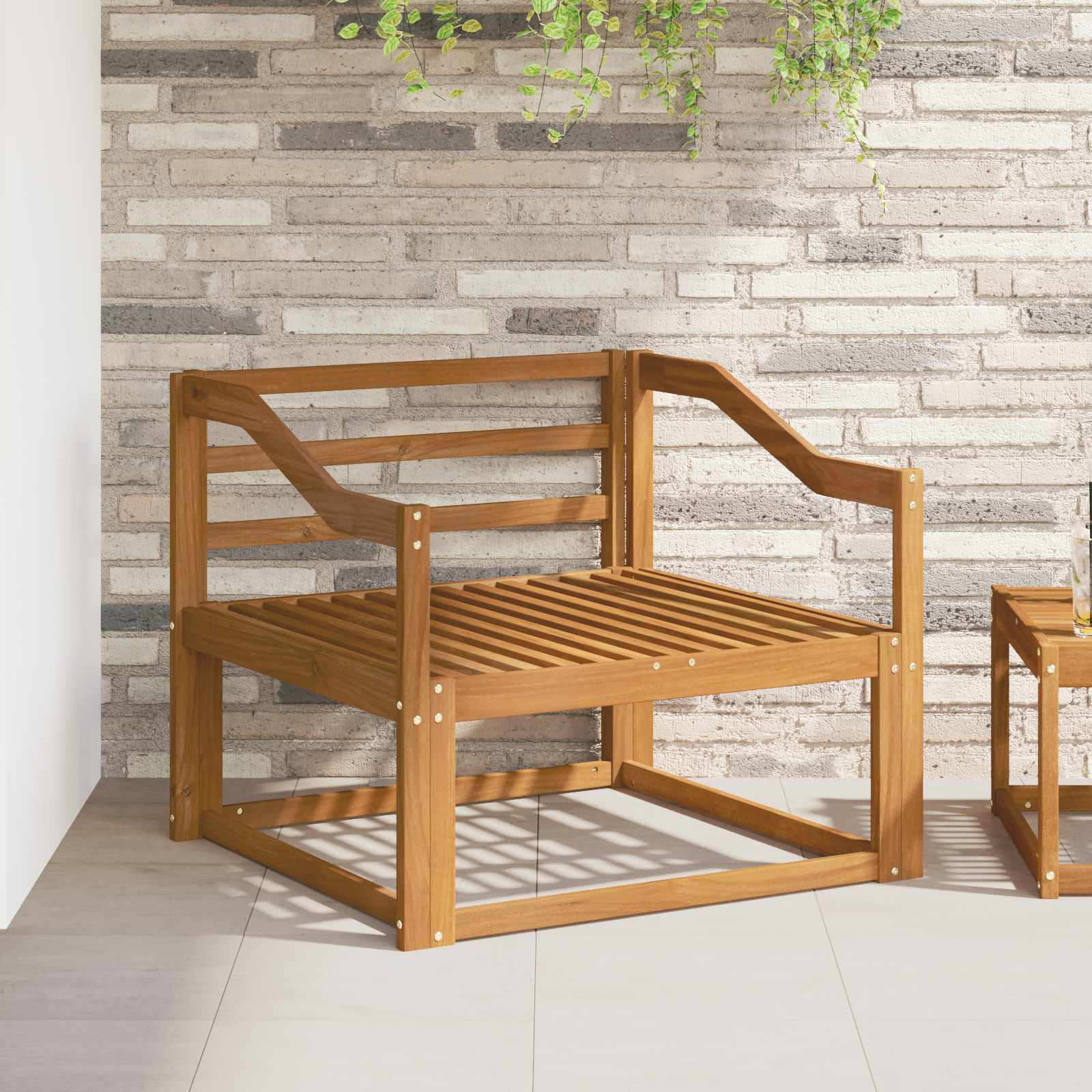 vidaXL Buiten Midden Sofa Massief Acaciahout Naturel