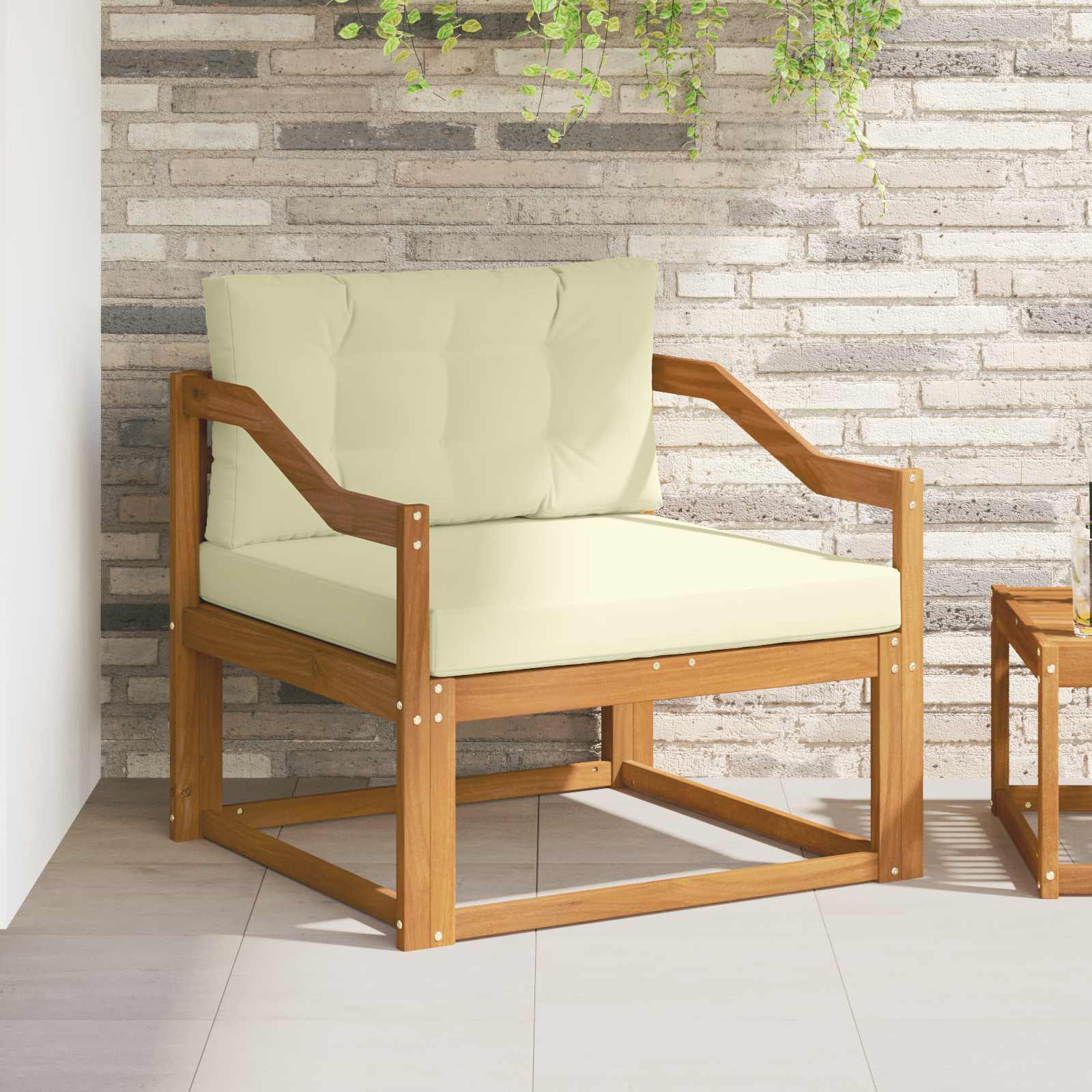 vidaXL Buiten Midden Sofa Massief Acaciahout Naturel