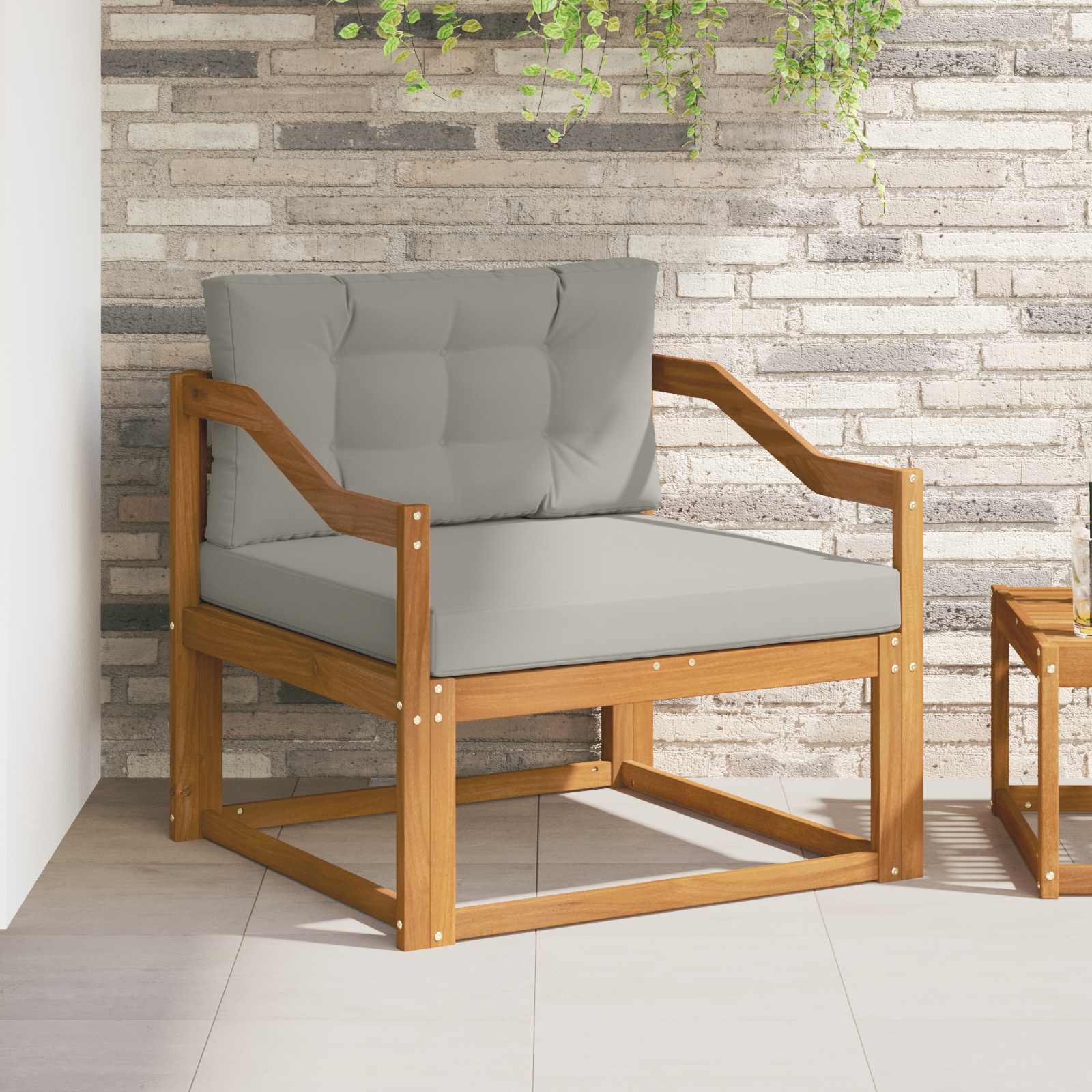 vidaXL Buiten Midden Sofa Massief Acaciahout Naturel