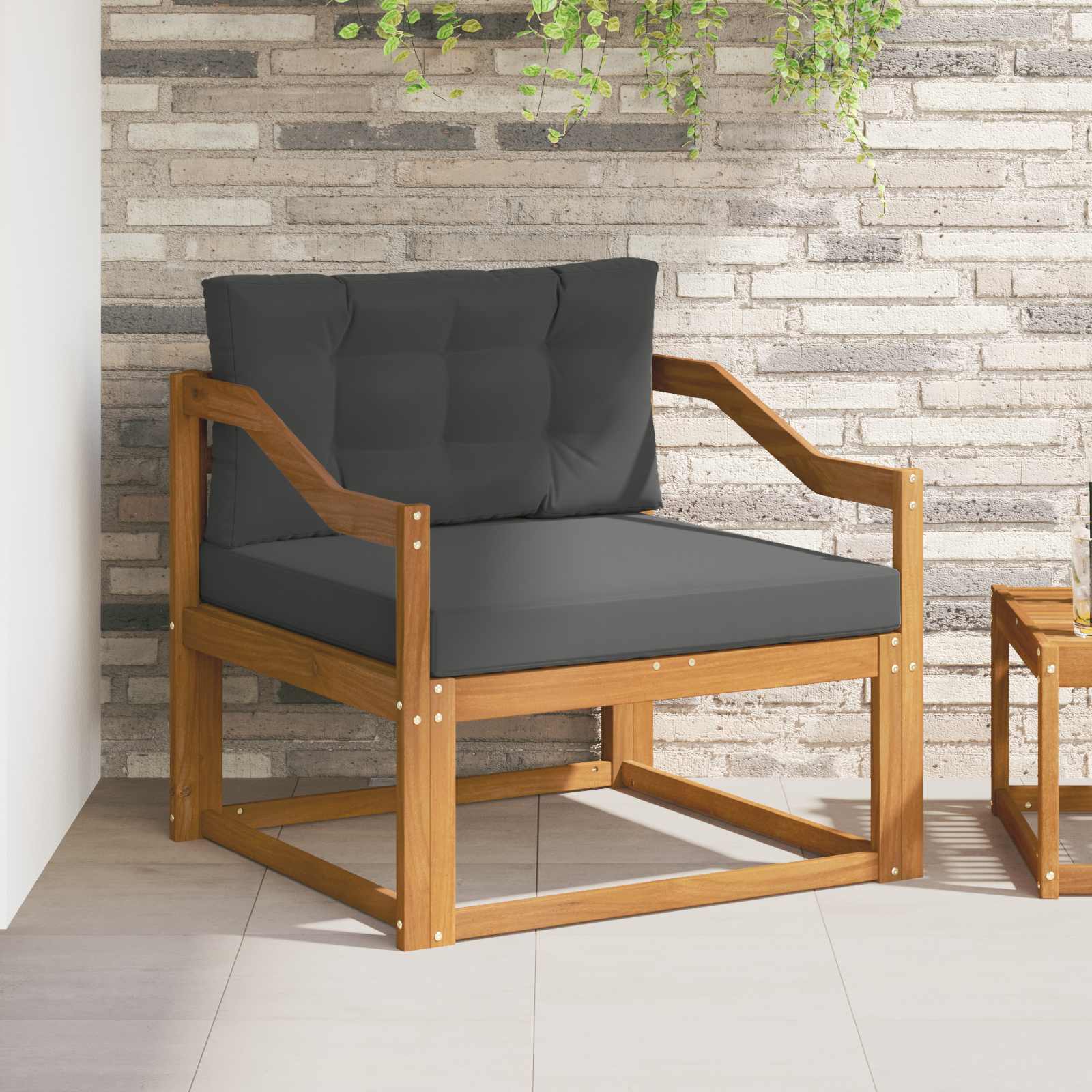 vidaXL Buiten Midden Sofa Massief Acaciahout Naturel