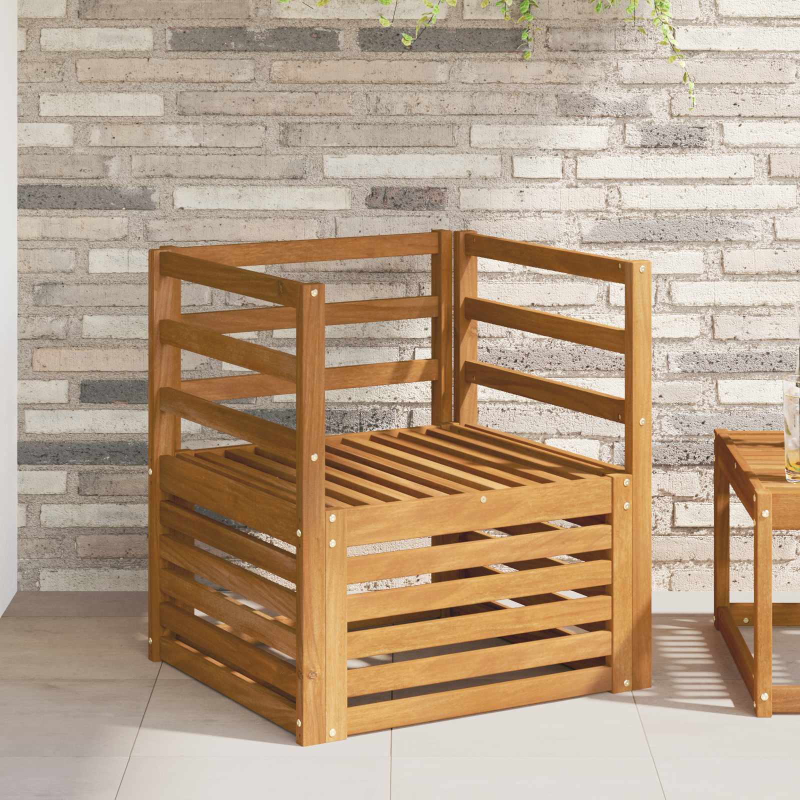 vidaXL Buiten bankenset Naturel 67 x 63 x 73 cm Massief Acaciahout