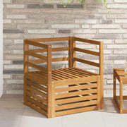 vidaXL Buiten bankenset Naturel 67 x 63 x 73 cm Massief Acaciahout