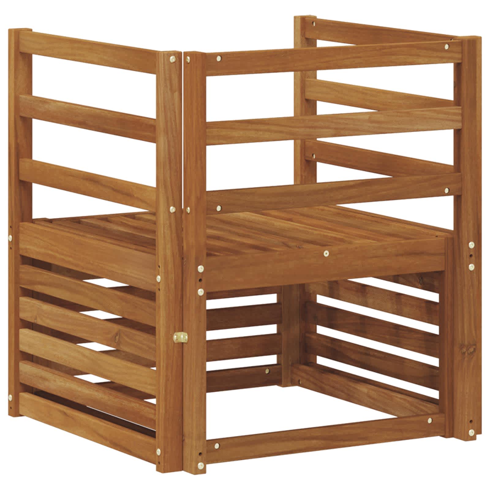 vidaXL Buiten bankenset Naturel 67 x 63 x 73 cm Massief Acaciahout