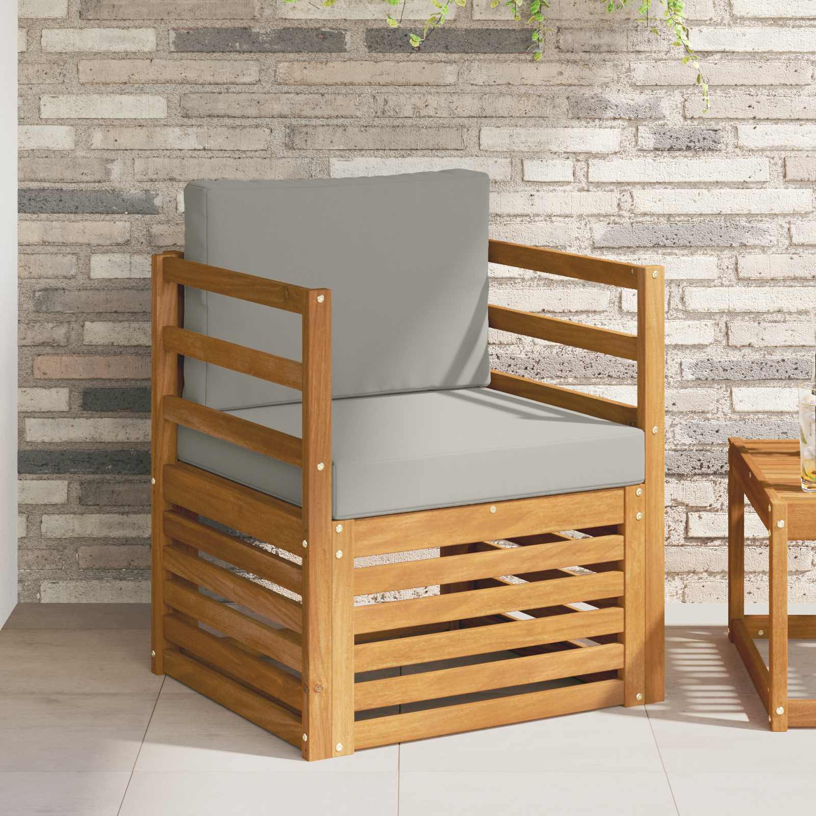 vidaXL Buiten bankenset Naturel 67 x 63 x 73 cm Massief Acaciahout