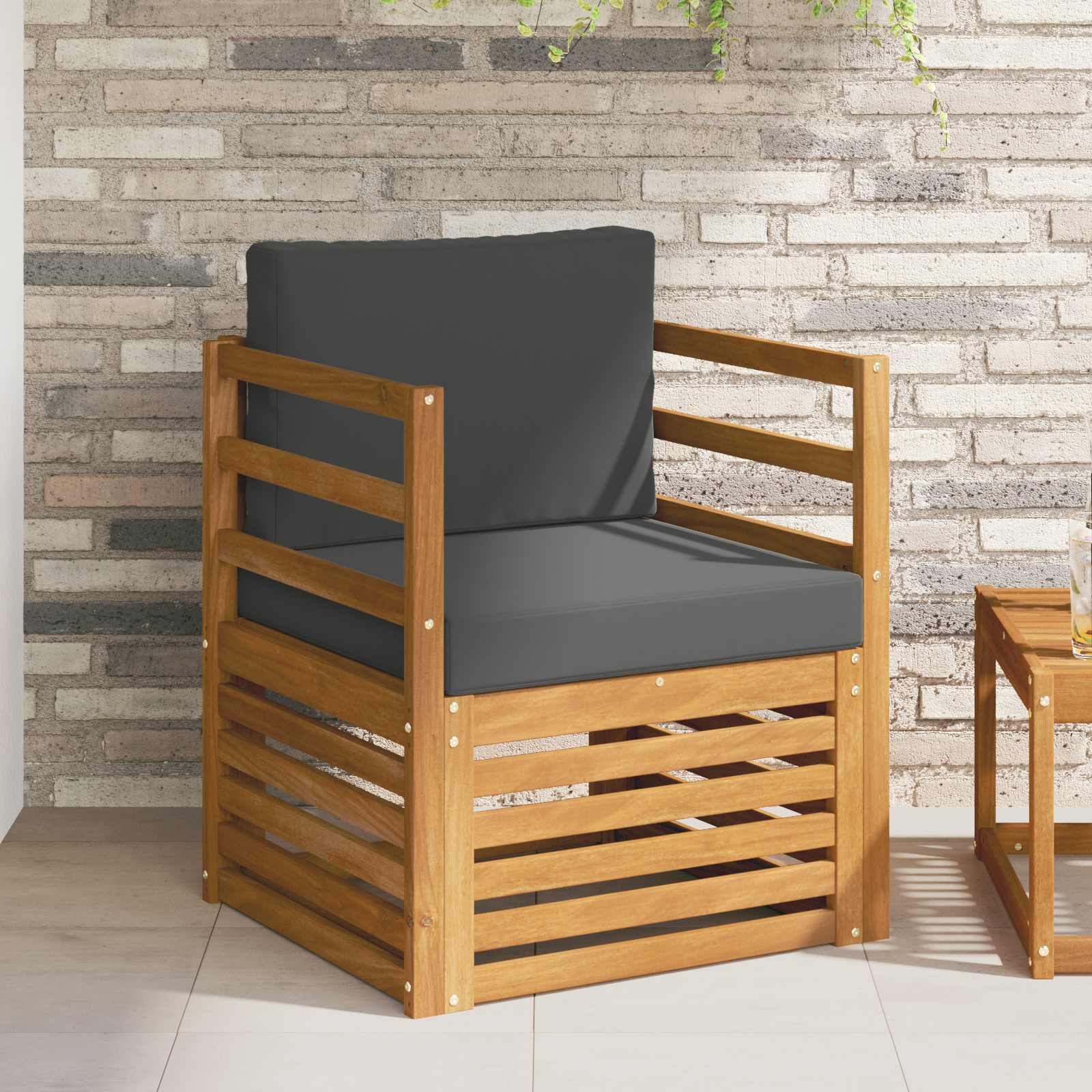 vidaXL Buiten bankenset Naturel 67 x 63 x 73 cm Massief Acaciahout