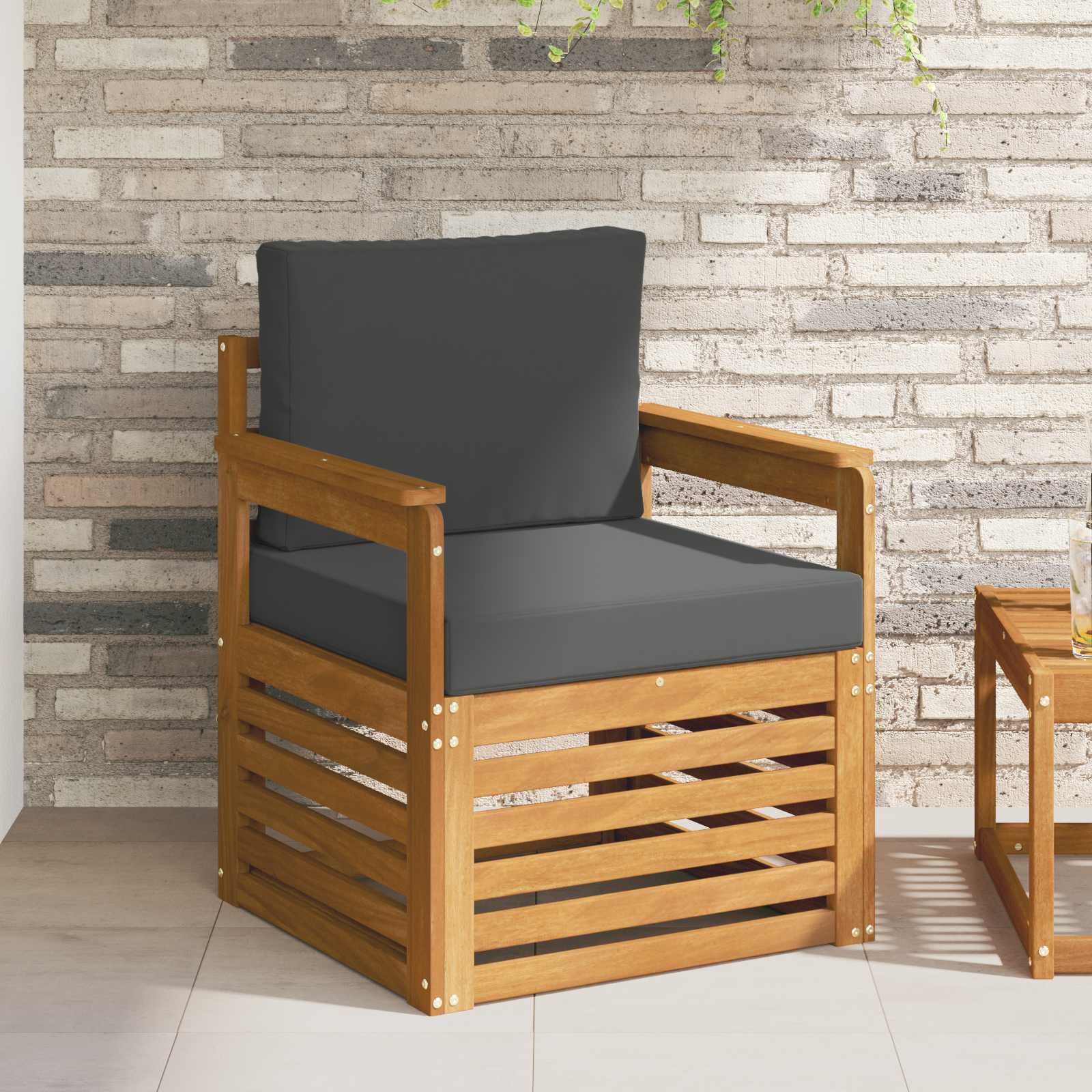 vidaXL Buiten bankenset Naturel 67 x 63 x 73 cm Massief Acaciahout