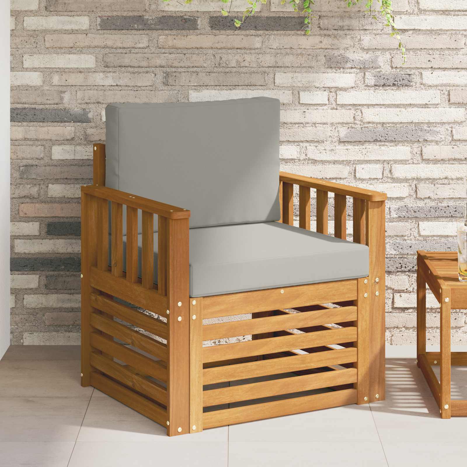 vidaXL Buiten bankenset Naturel 67 x 63 x 73 cm Massief Acaciahout