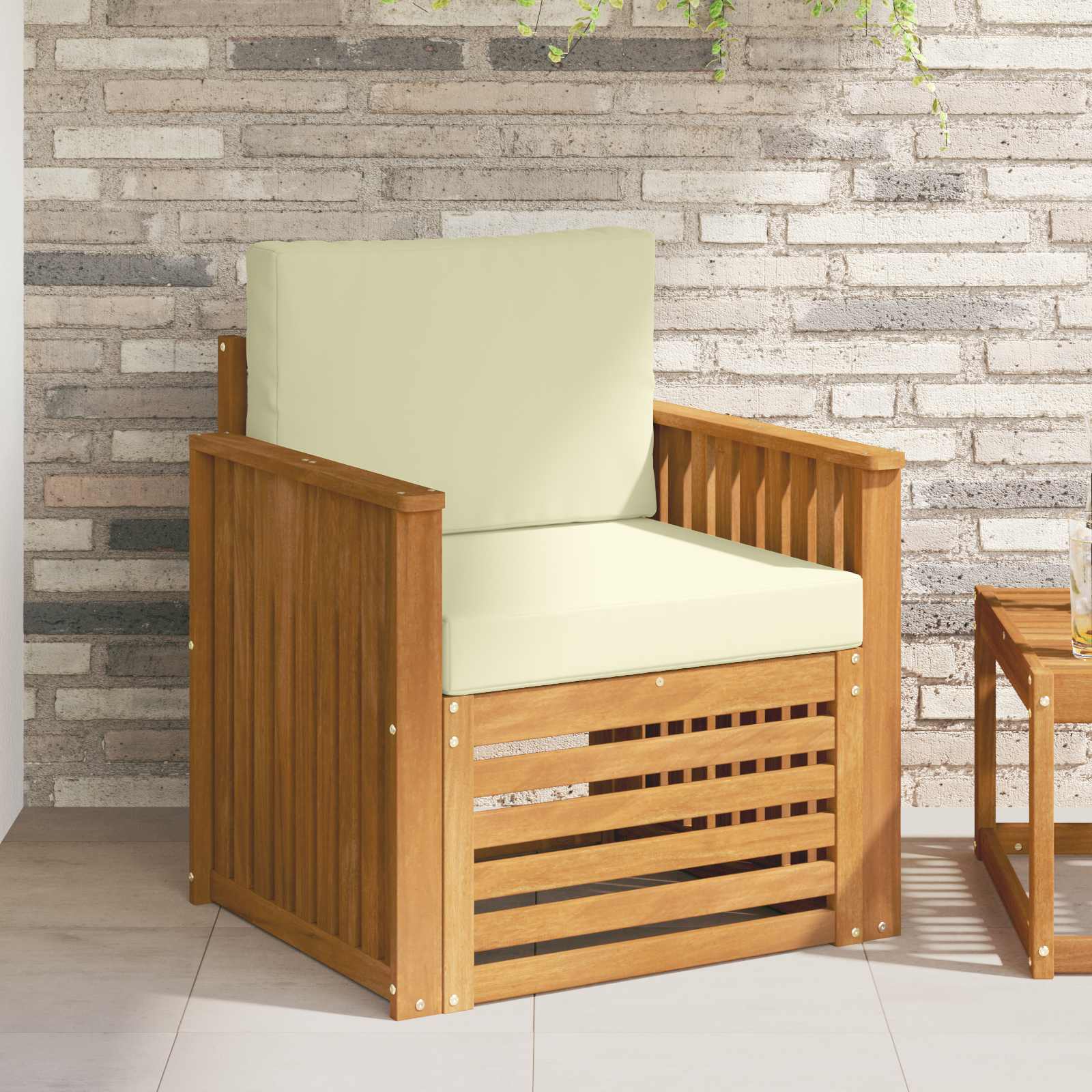 vidaXL Buiten bankenset Naturel 67 x 63 x 73 cm Massief Acaciahout