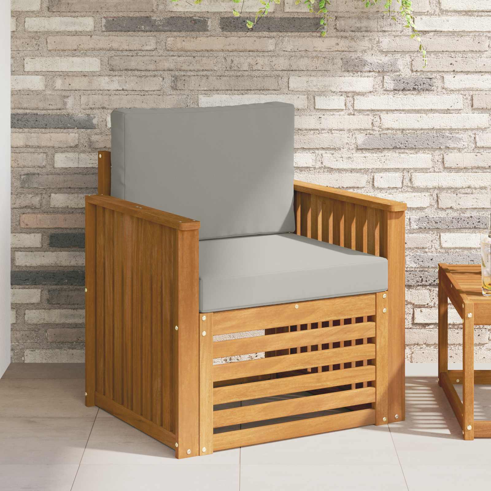 vidaXL Buiten bankenset Naturel 67 x 63 x 73 cm Massief Acaciahout