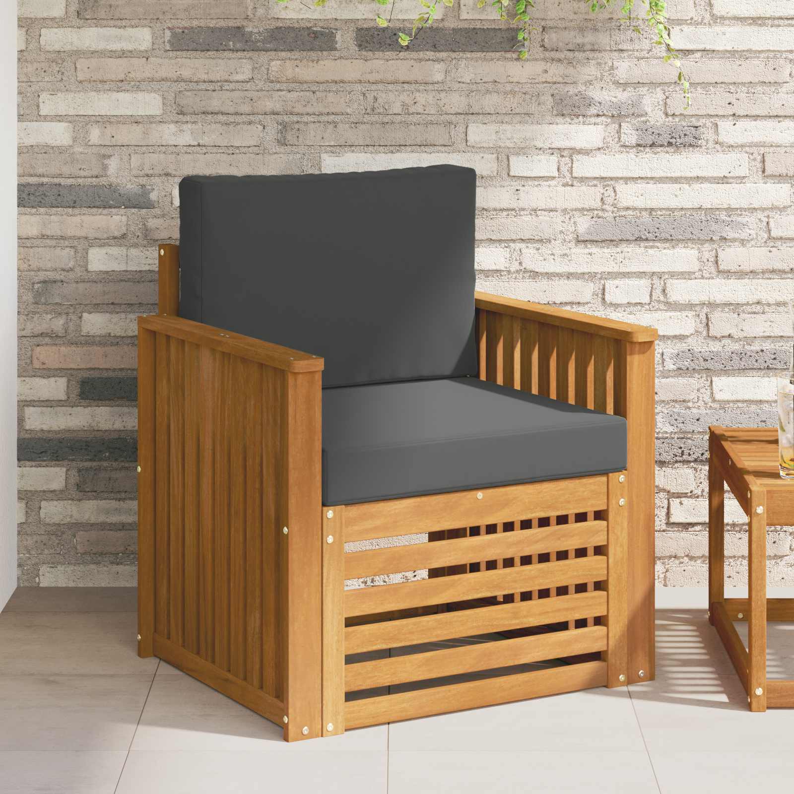 vidaXL Buiten bankenset Naturel 67 x 63 x 73 cm Massief Acaciahout