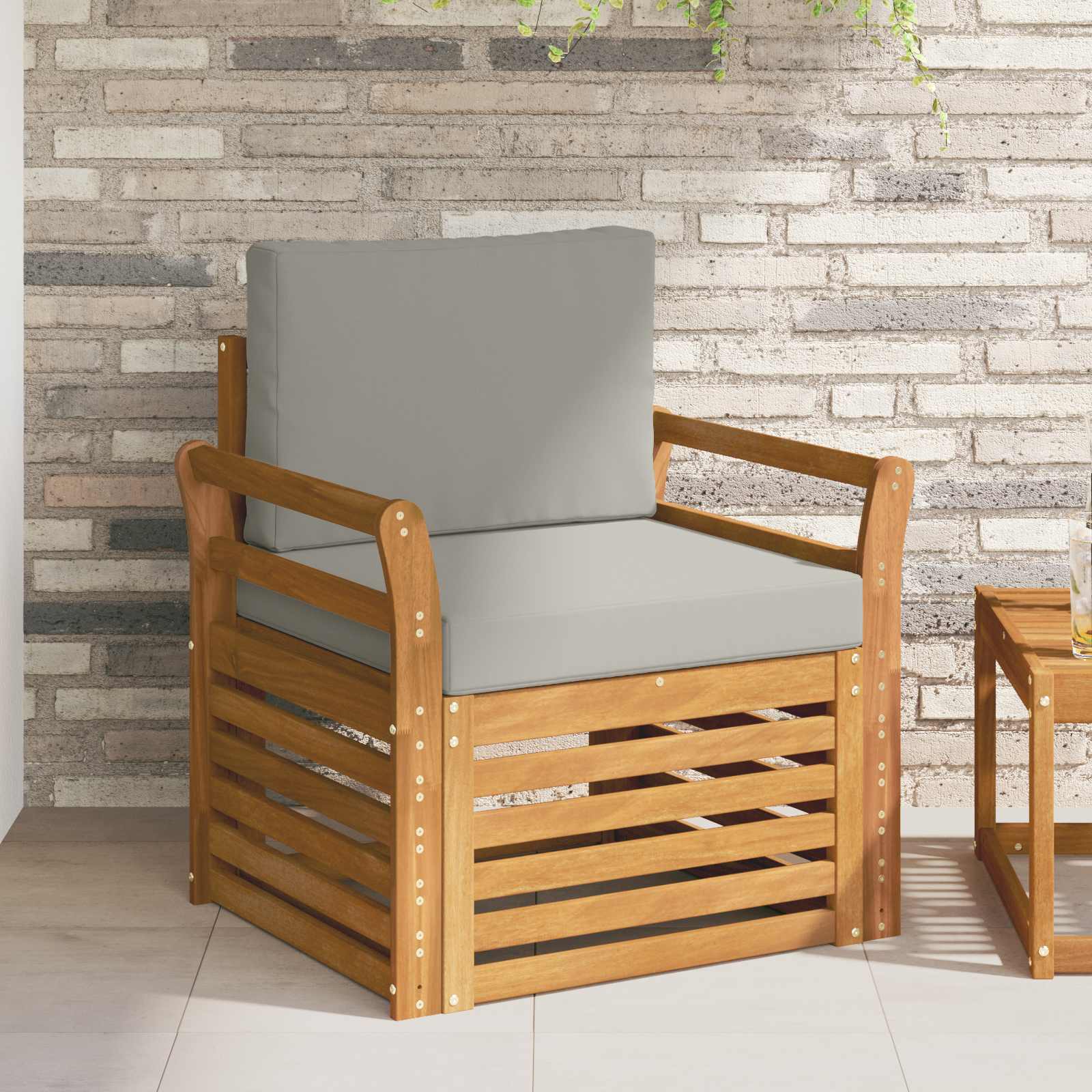 vidaXL Buiten bankenset Naturel 67 x 63 x 73 cm Massief Acaciahout