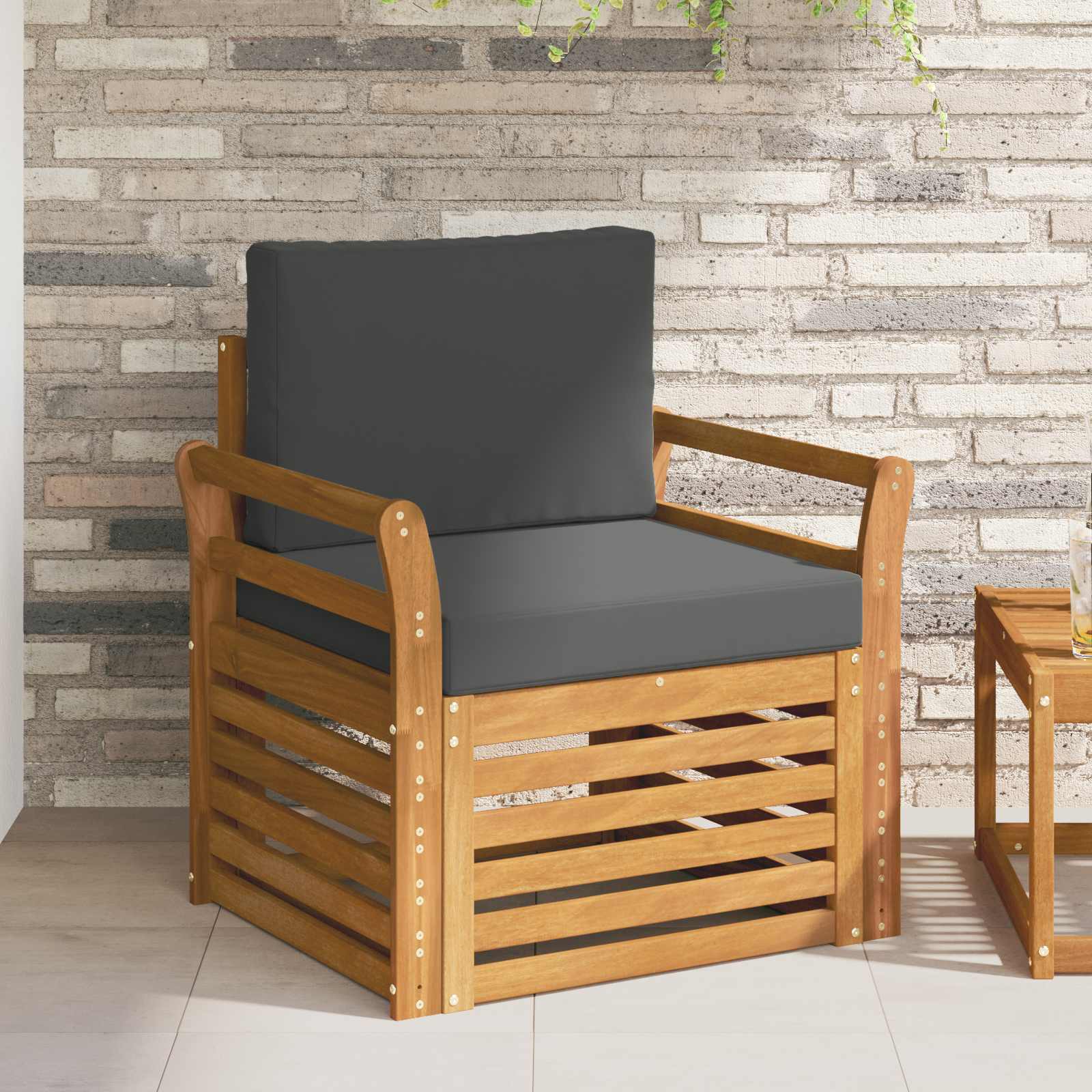 vidaXL Buiten bankenset Naturel 67 x 63 x 73 cm Massief Acaciahout