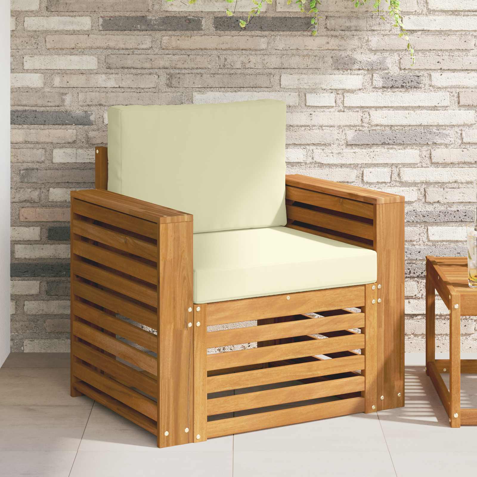 vidaXL Buiten bankenset Naturel 67 x 63 x 73 cm Massief Acaciahout