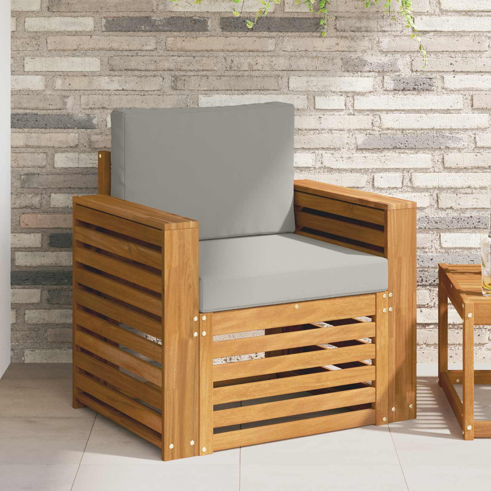 vidaXL Buiten bankenset Naturel 67 x 63 x 73 cm Massief Acaciahout