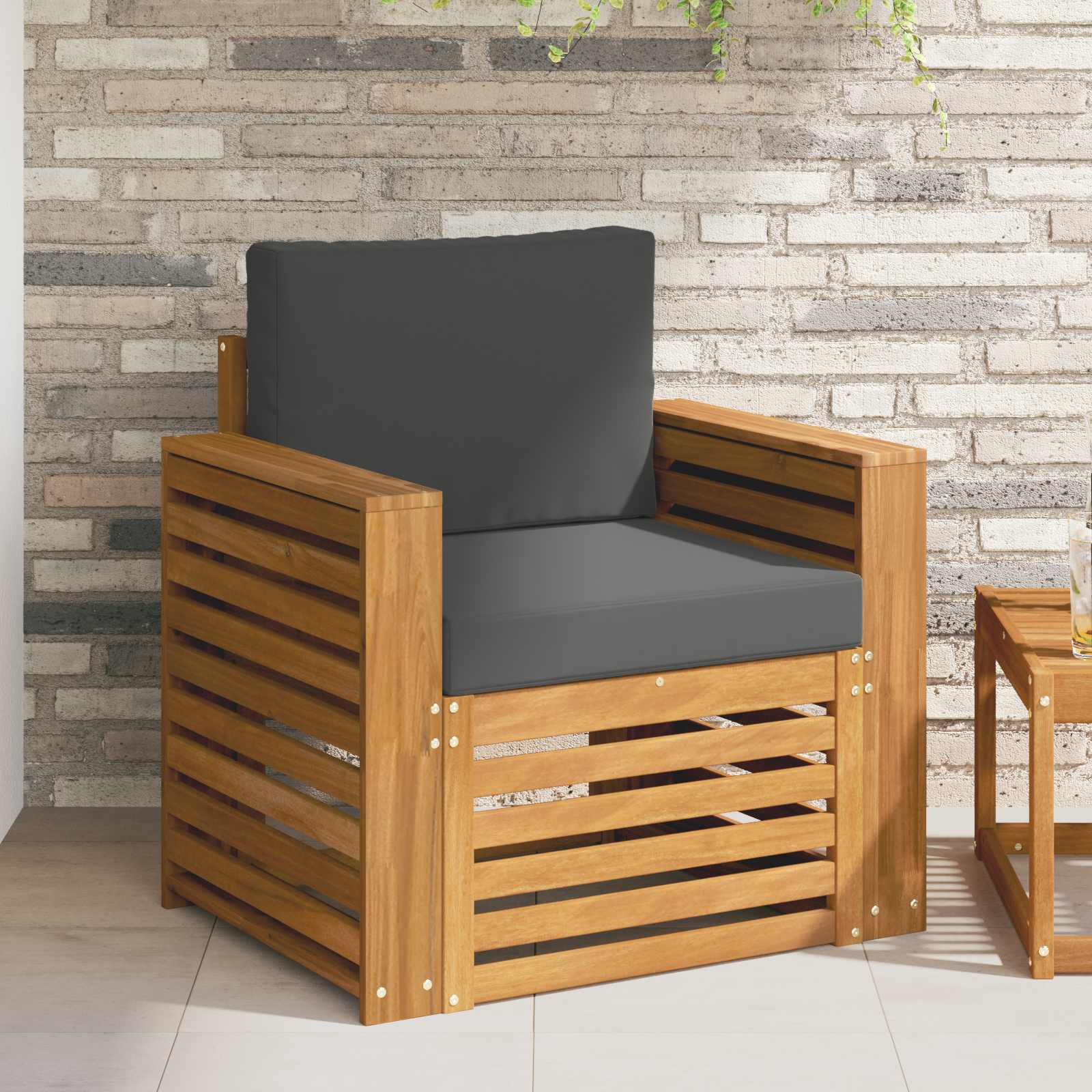 vidaXL Buiten bankenset Naturel 67 x 63 x 73 cm Massief Acaciahout
