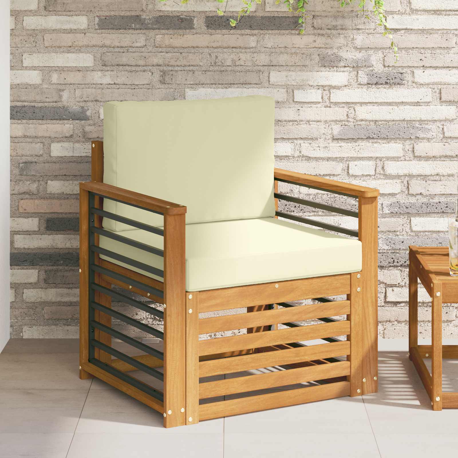 vidaXL Buiten bankenset Naturel 67 x 63 x 73 cm Massief Acaciahout