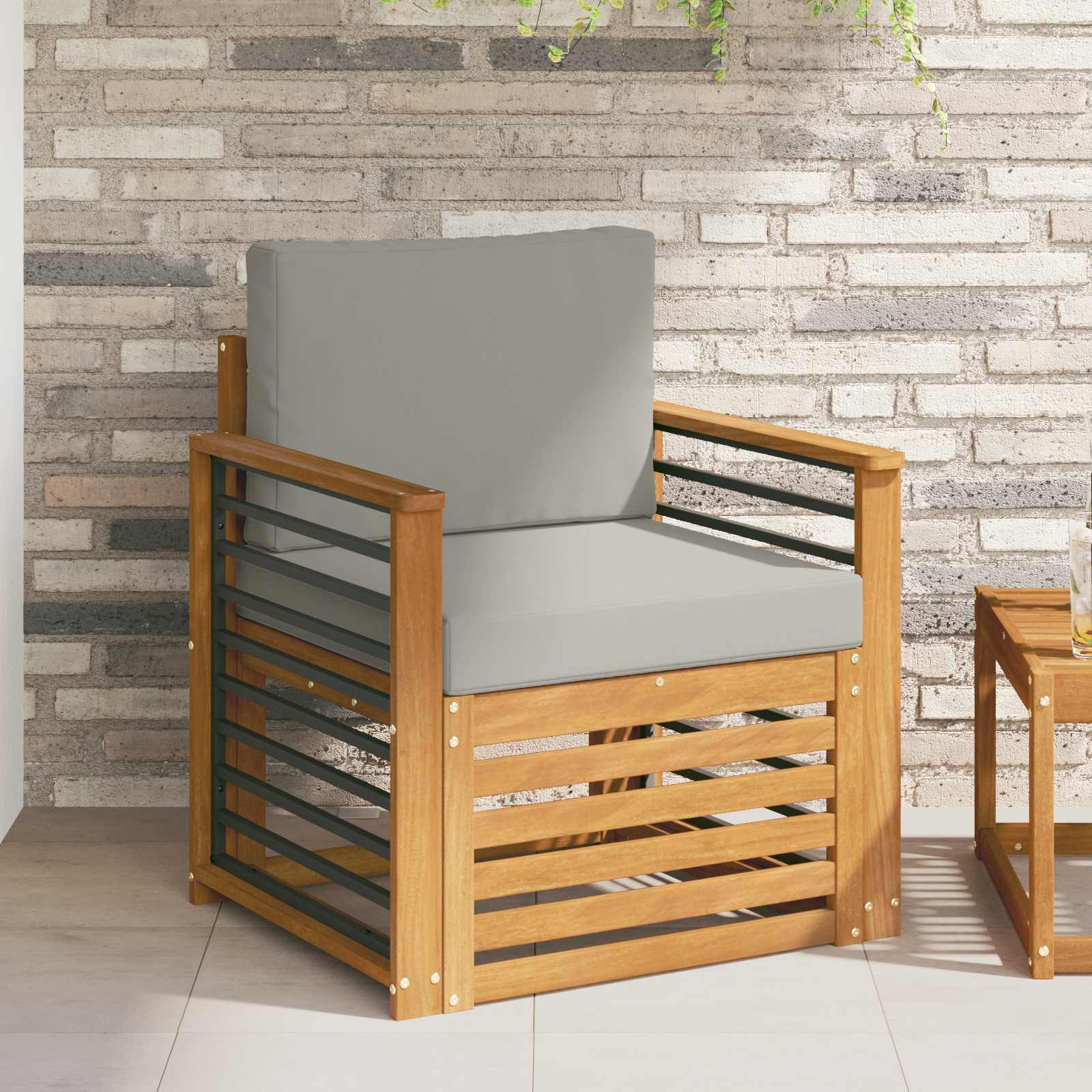 vidaXL Buiten bankenset Naturel 67 x 63 x 73 cm Massief Acaciahout