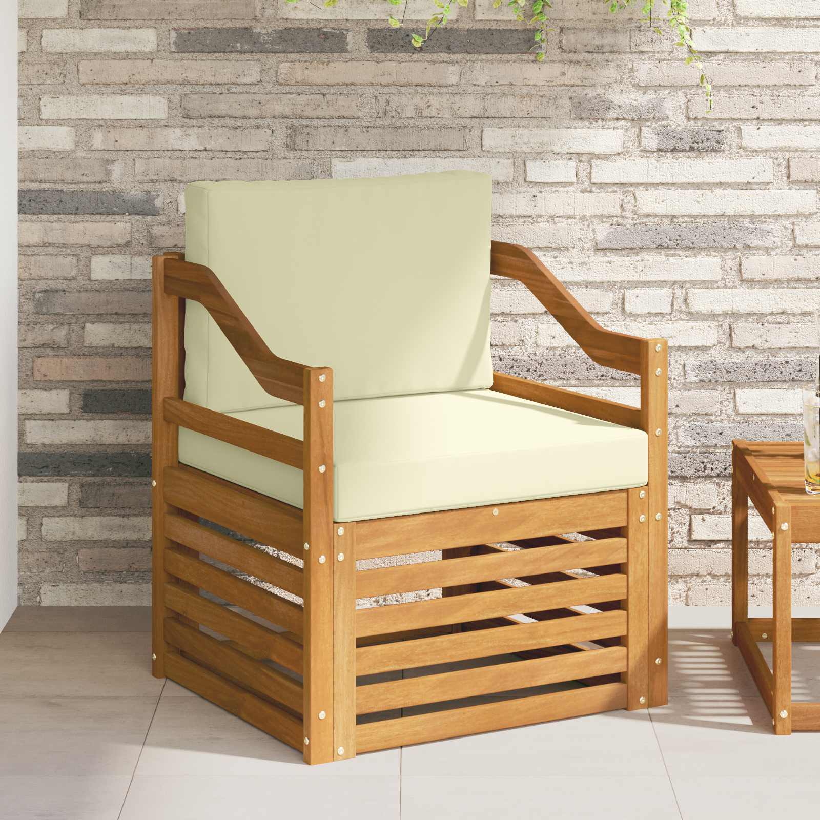vidaXL Buiten bankenset Naturel 67 x 63 x 73 cm Massief Acaciahout