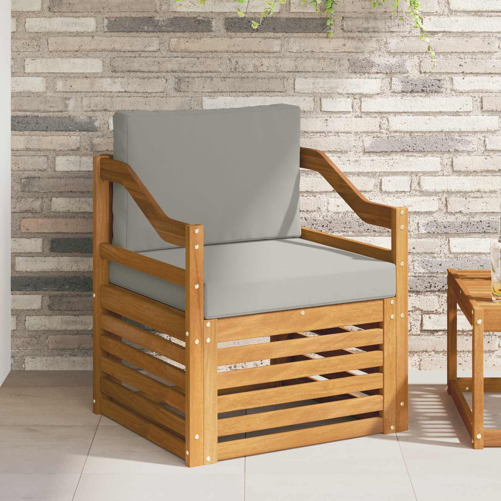 vidaXL Buiten bankenset Naturel 67 x 63 x 73 cm Massief Acaciahout