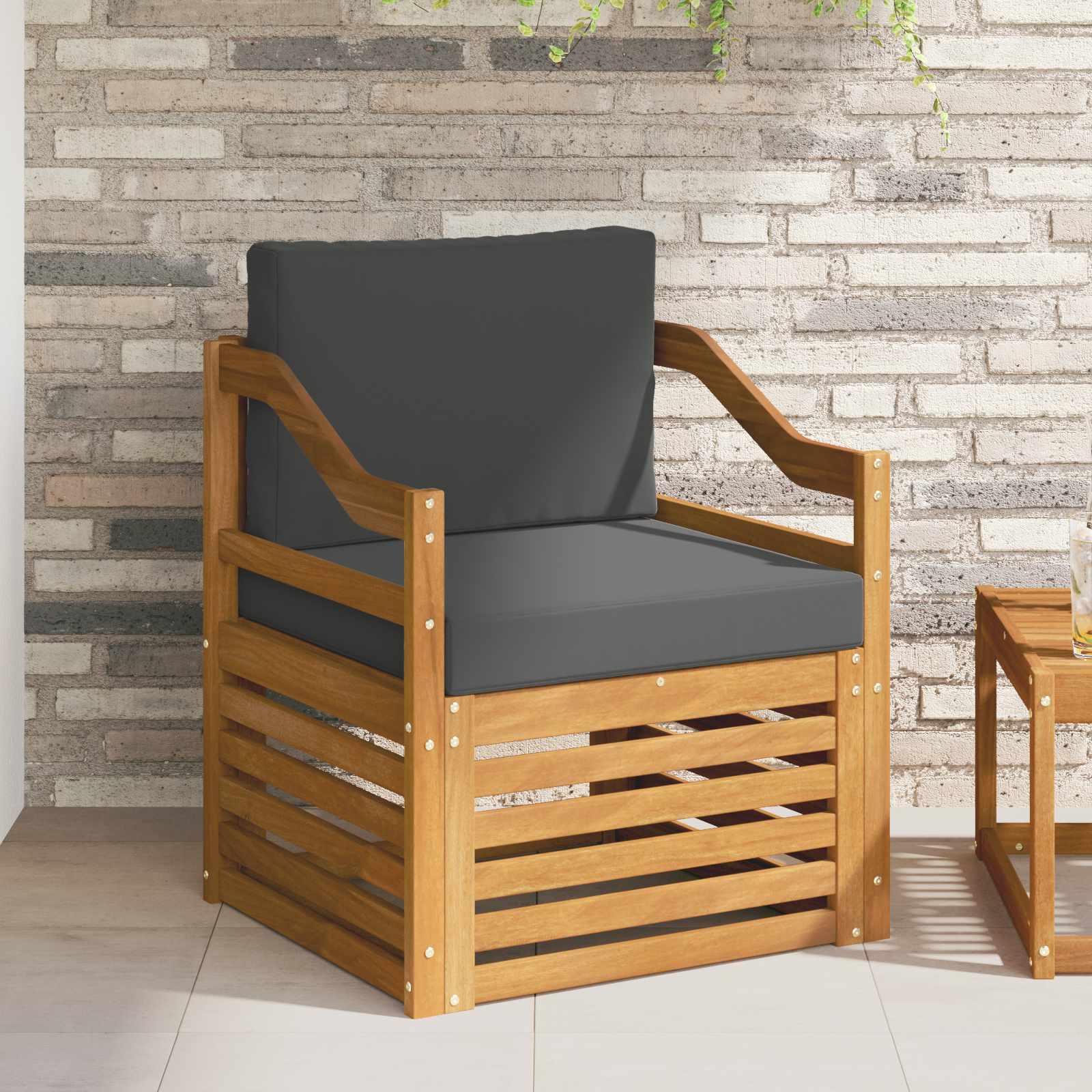 vidaXL Buiten bankenset Naturel 67 x 63 x 73 cm Massief Acaciahout