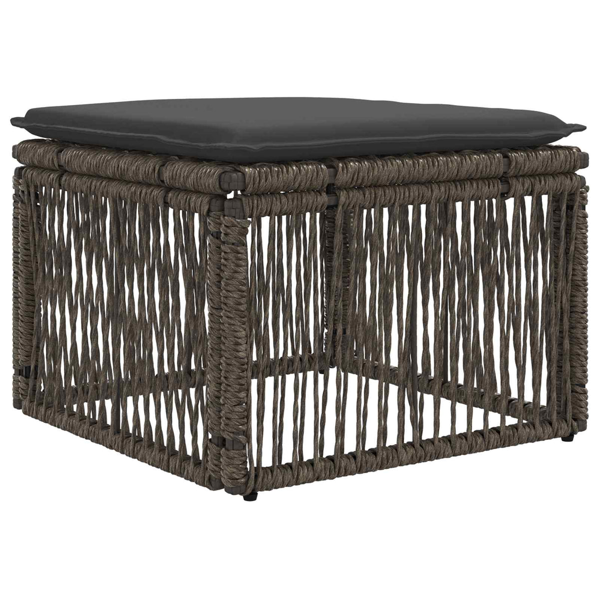 vidaXL Tuinbankenset 5 st Zwart poly rattan