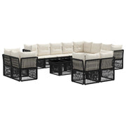 vidaXL Tuinbankenset 13 pcs poly rattan