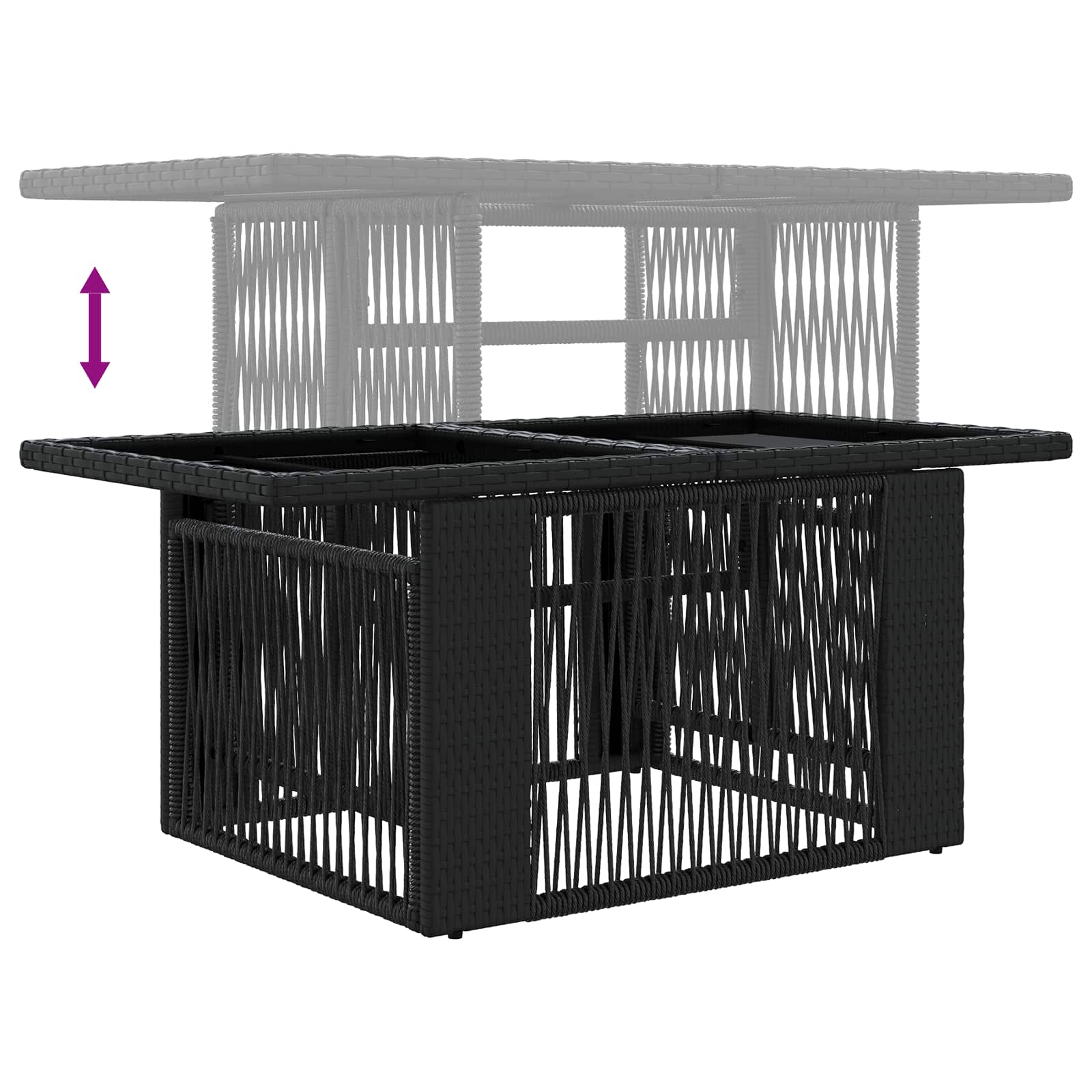 vidaXL Tuinbankenset 13 pcs poly rattan