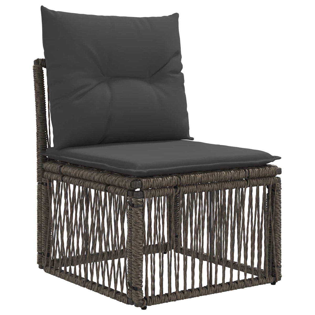 vidaXL Tuinbankenset 8 st Zwart en Cream Wit poly rattan