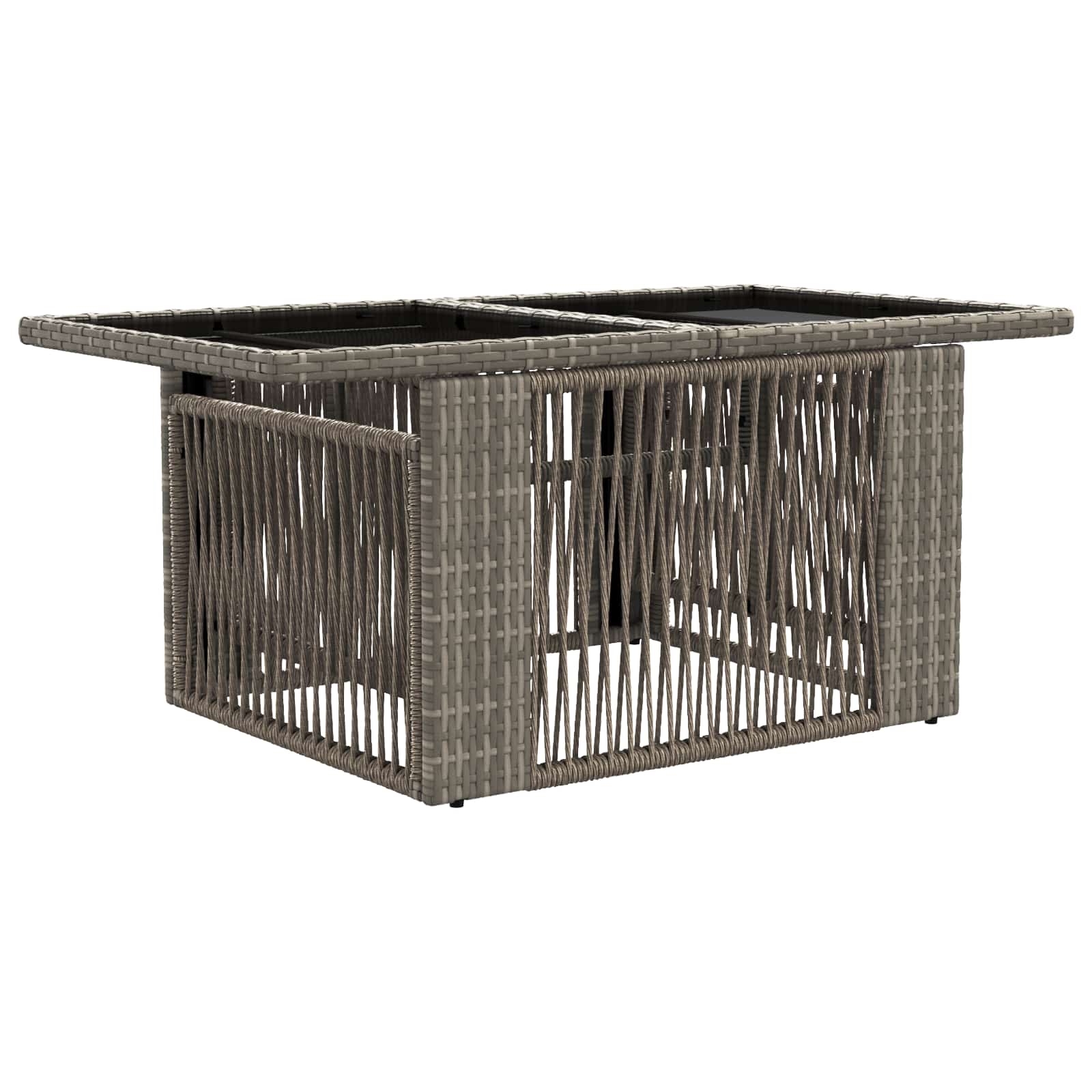 vidaXL Tuinbankenset 13 st Zwart en Cream Wit poly rattan