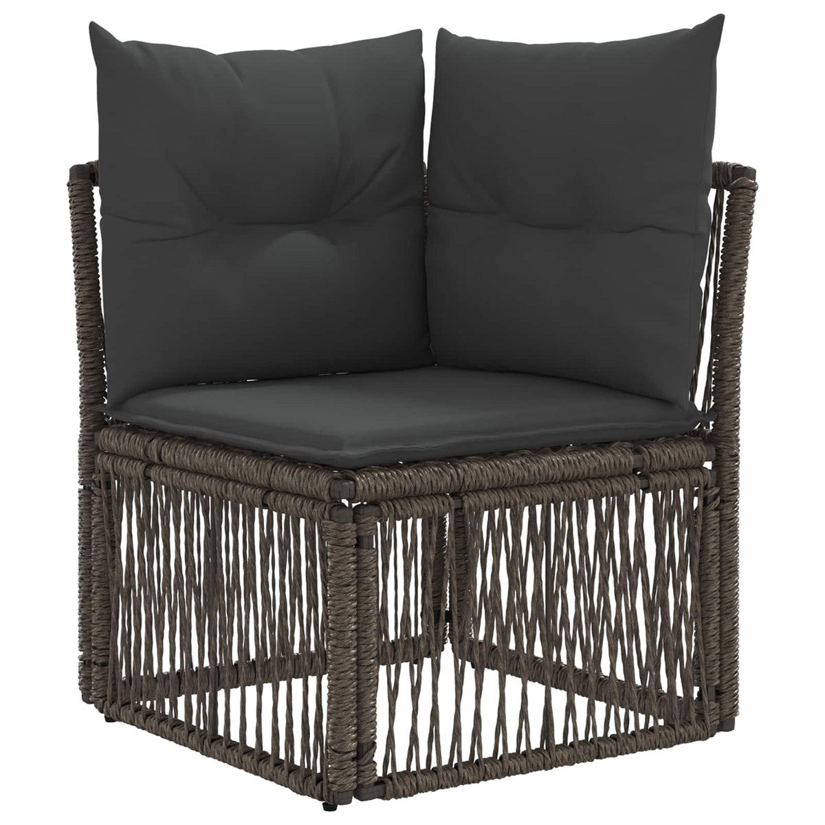vidaXL Tuinbankenset 8 st Zwart en Cream Wit poly rattan