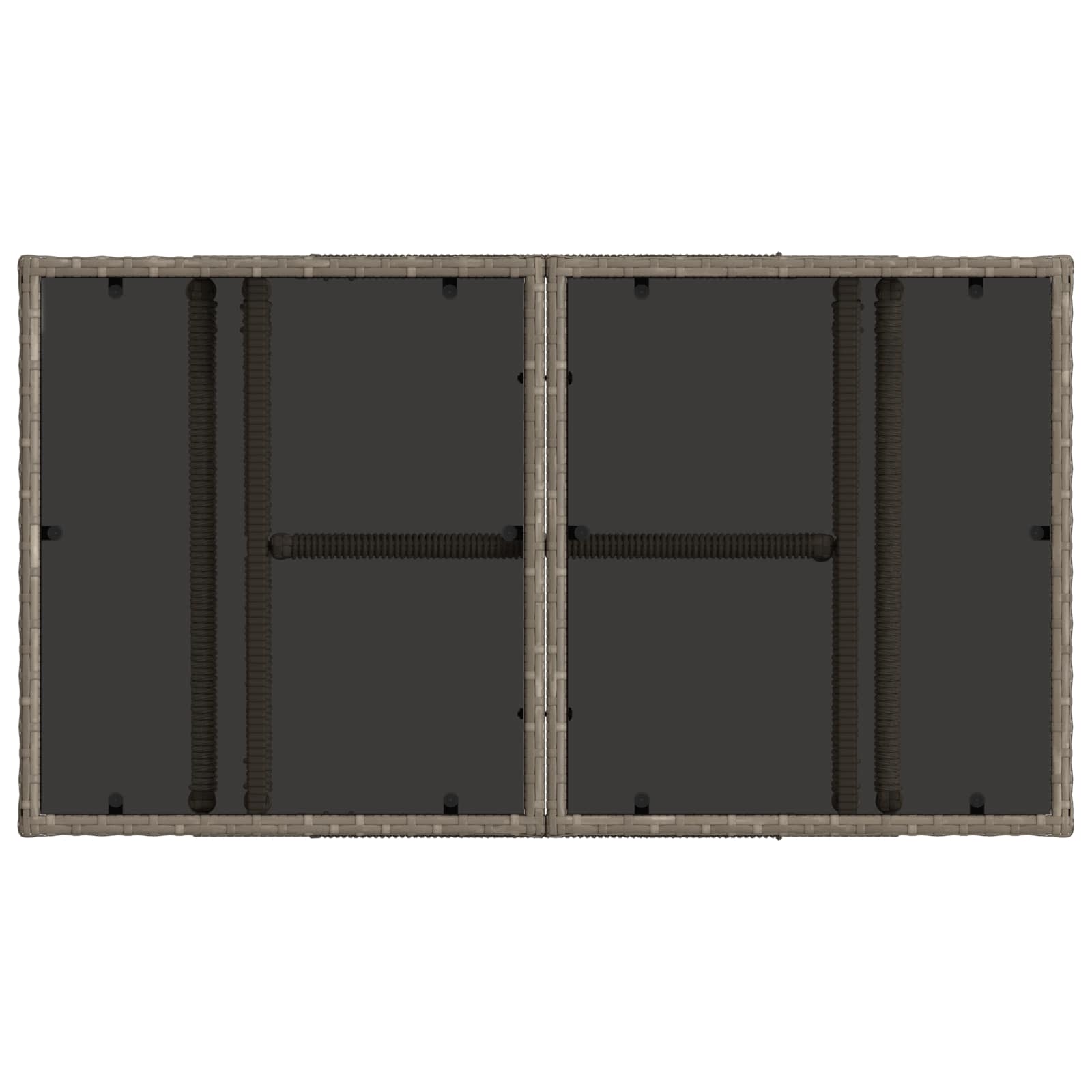 vidaXL Tuinbankenset 10 st Zwart en Cream Wit poly rattan