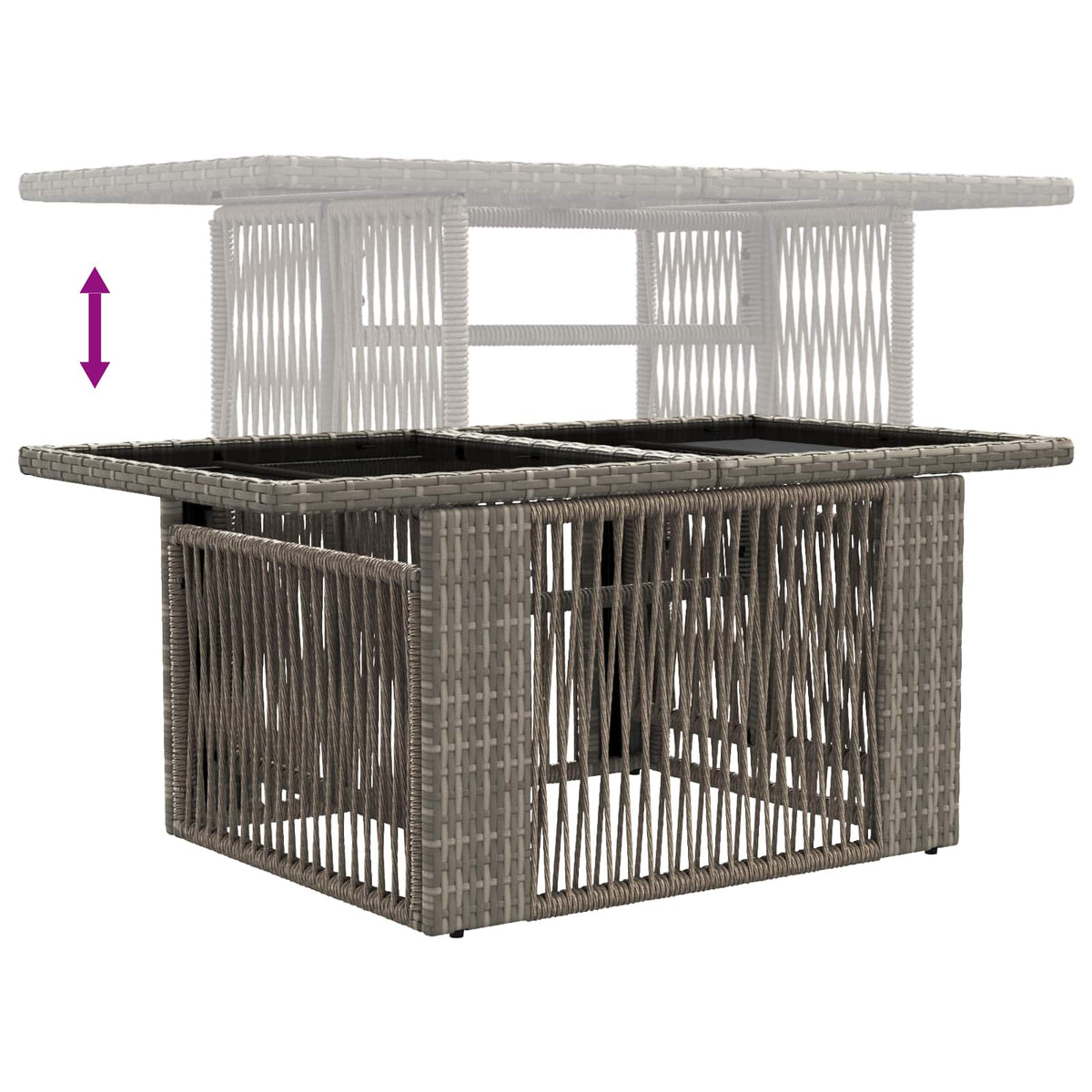 vidaXL Tuinbankenset 9 st Zwart en Cream Wit poly rattan