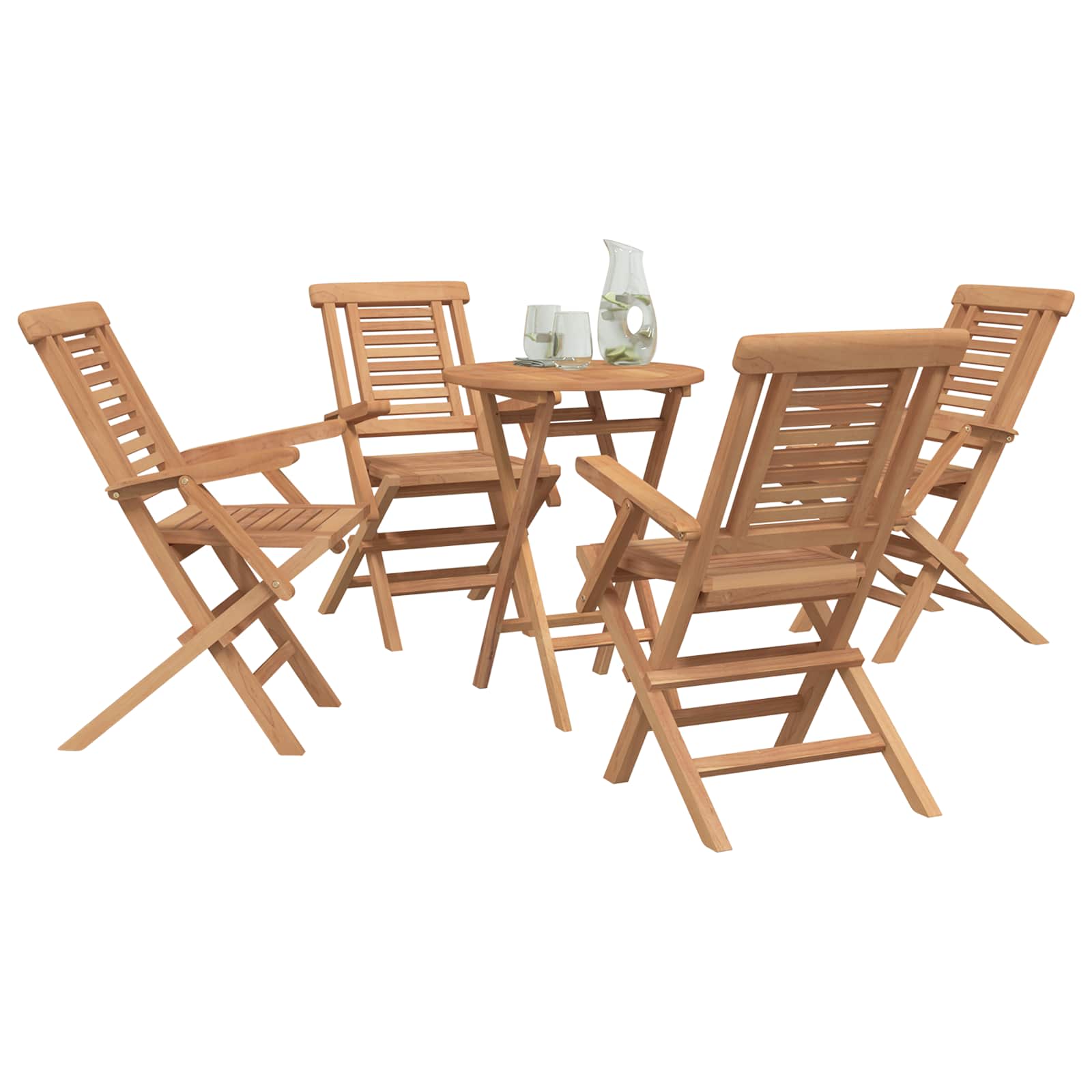 vidaXL Tuinset 3 st Bruin Massief Teak Hout