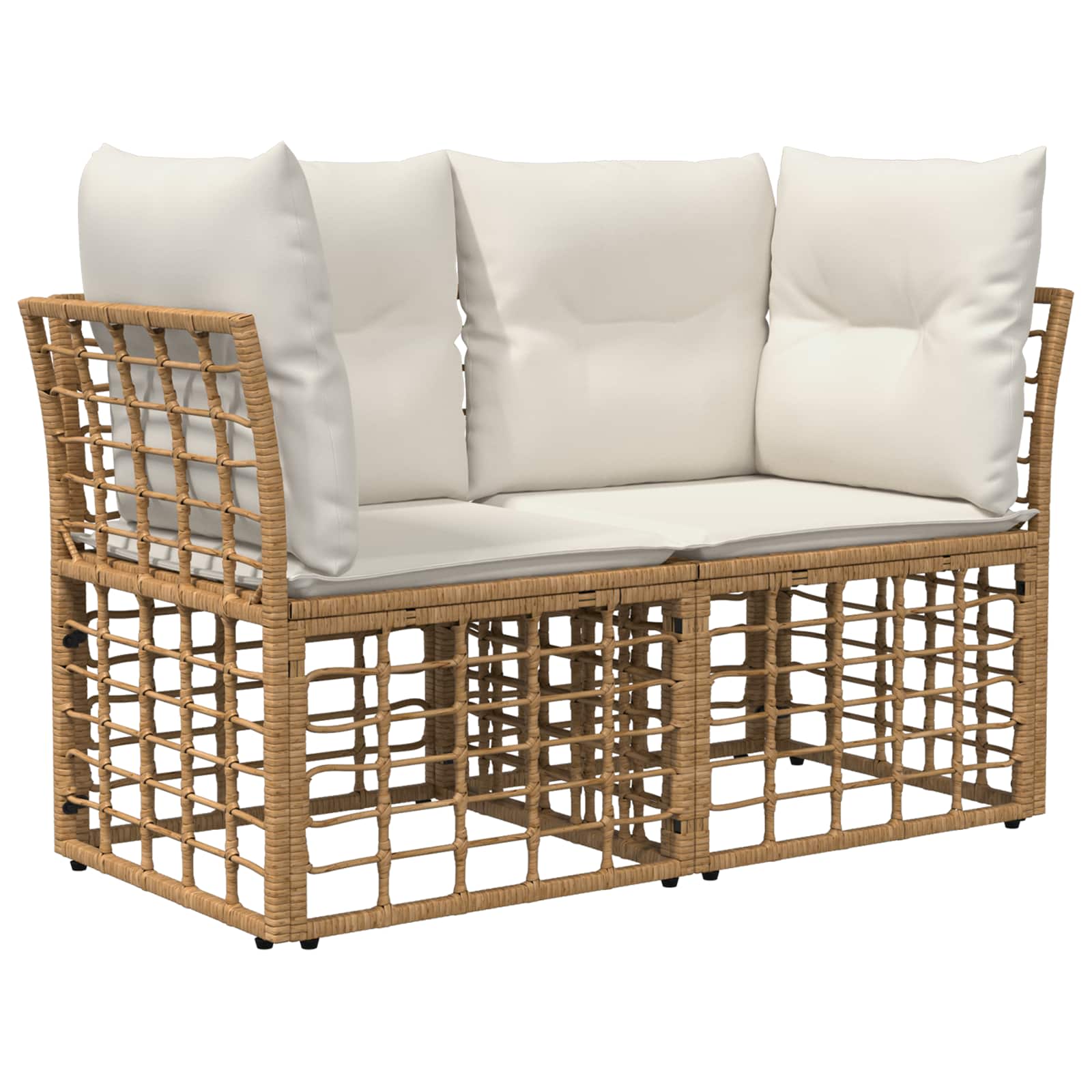 vidaXL Buiten bankenset 7 st Zwart en Donkergrijs poly rattan