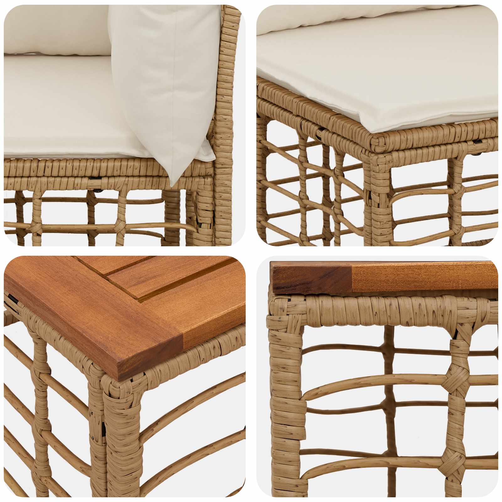 vidaXL Buiten bankenset 7 st Zwart en Donkergrijs poly rattan