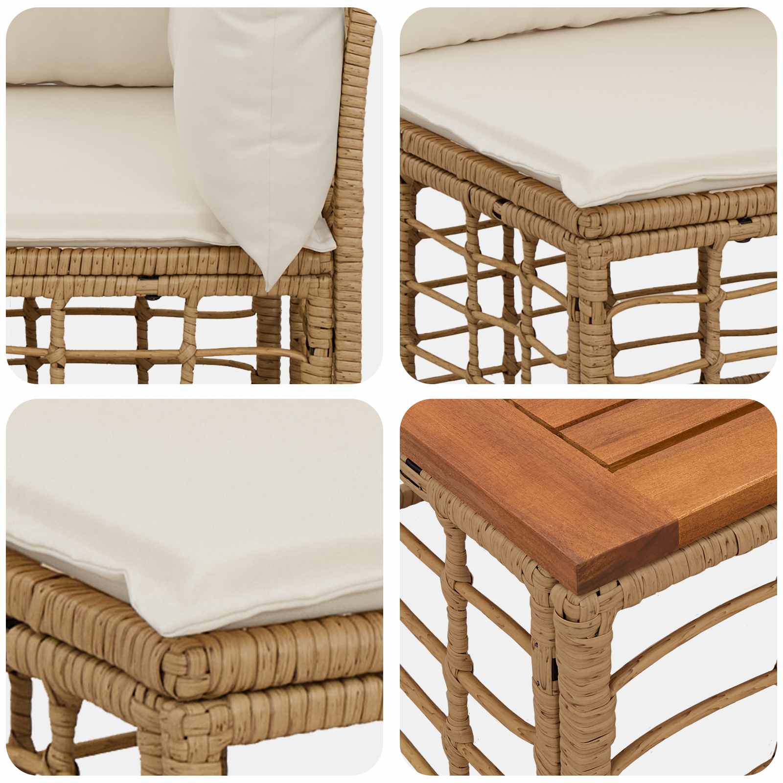 vidaXL Buiten bankenset 11 st Zwart en Donkergrijs poly rattan