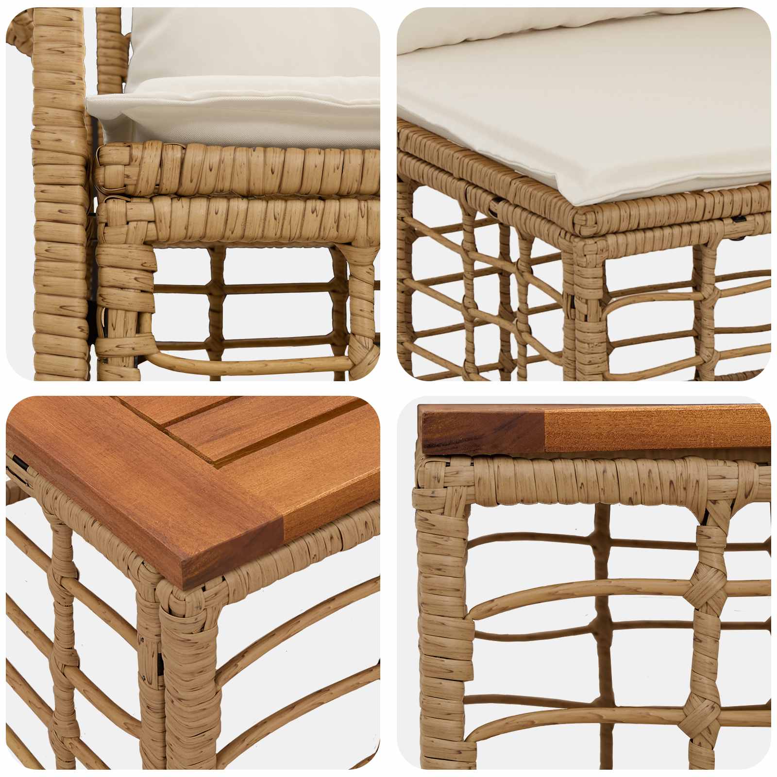vidaXL Buiten bankenset 8 st Zwart en Donkergrijs poly rattan