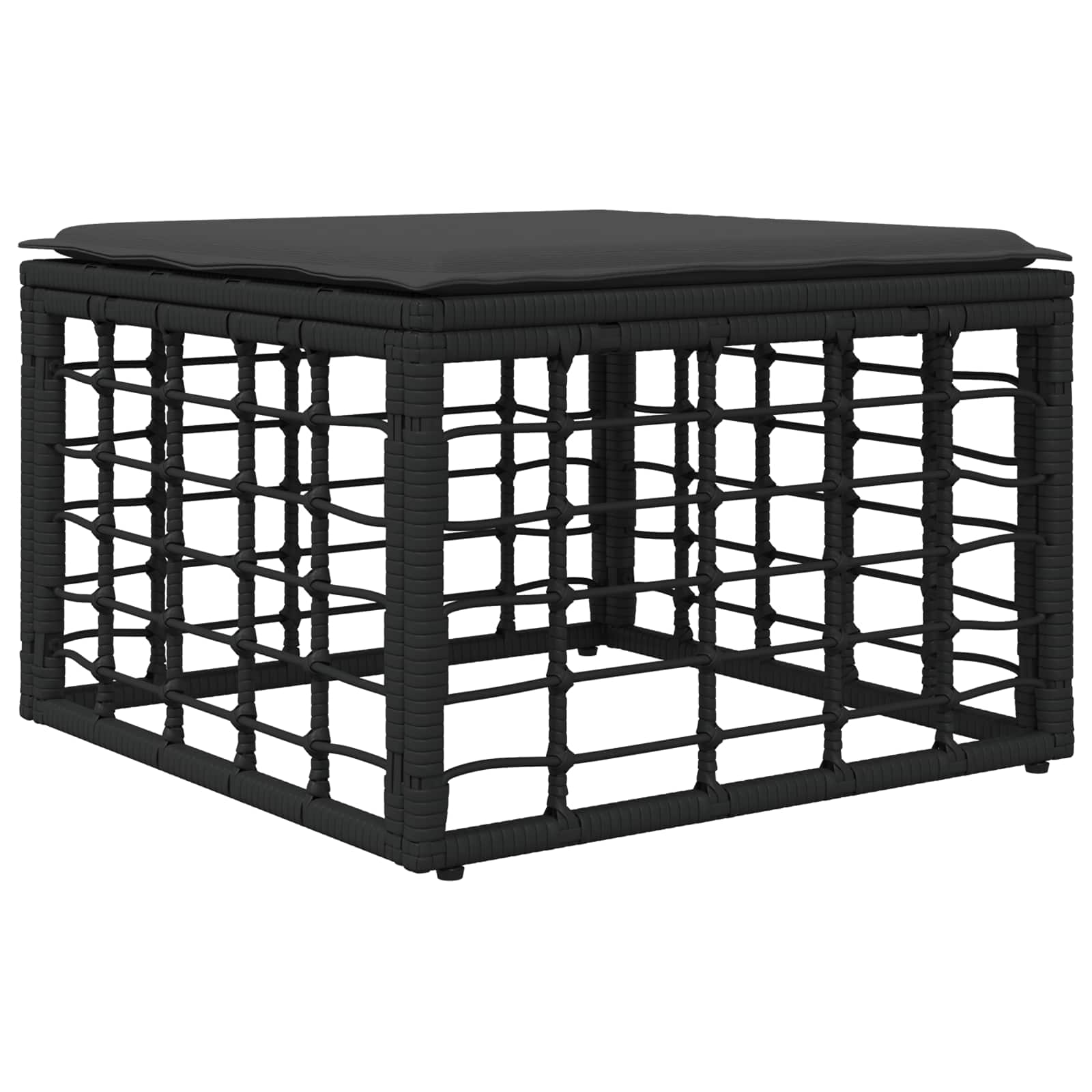 vidaXL Buiten bankenset 6 pcs Zwart en Donkergrijs Polyester