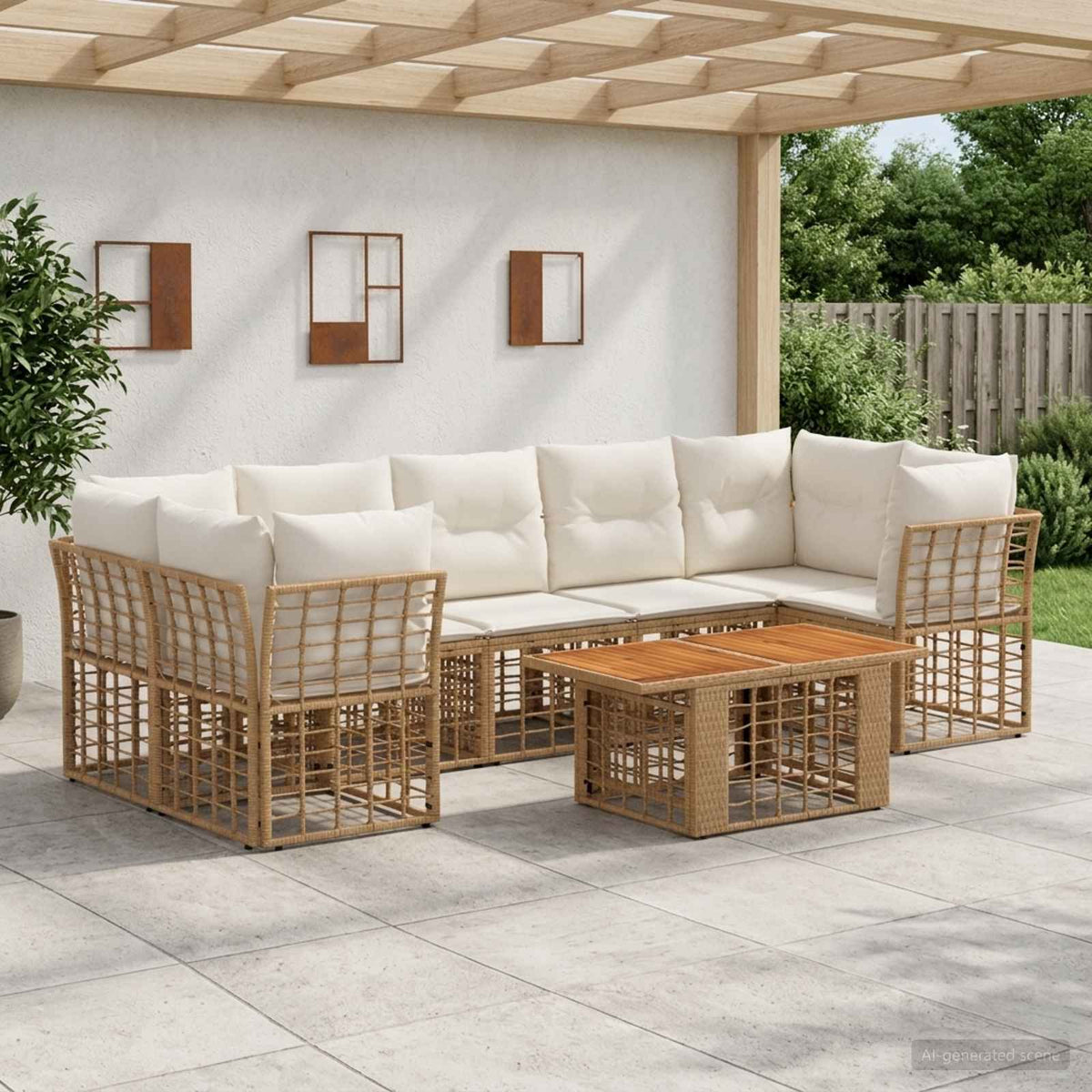 vidaXL Tuinbankenset 8 st Zwart en Donkergrijs poly rattan